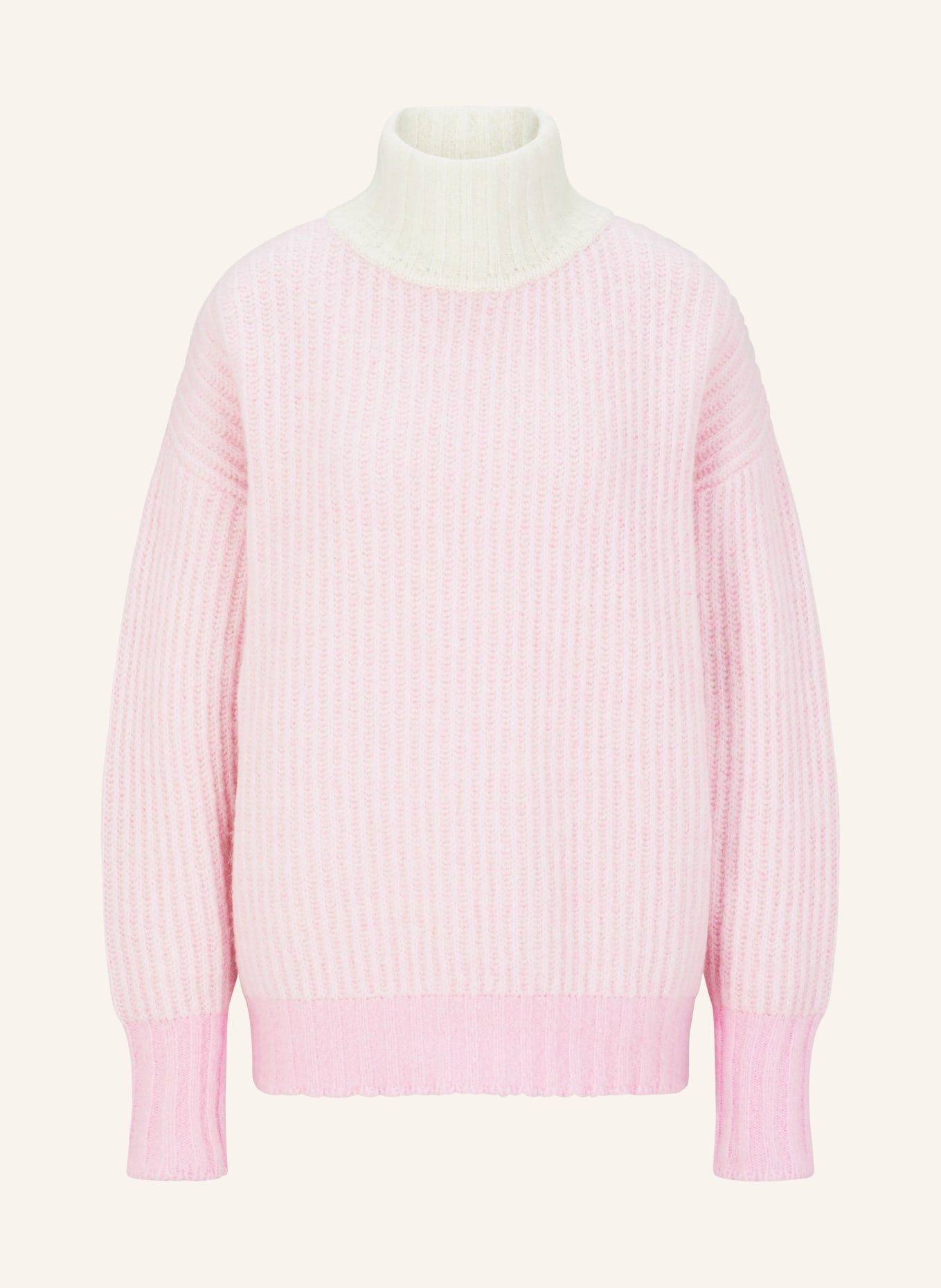 HUGO Sweater SHAMIA, Color: WHITE/ PINK (Image 1)
