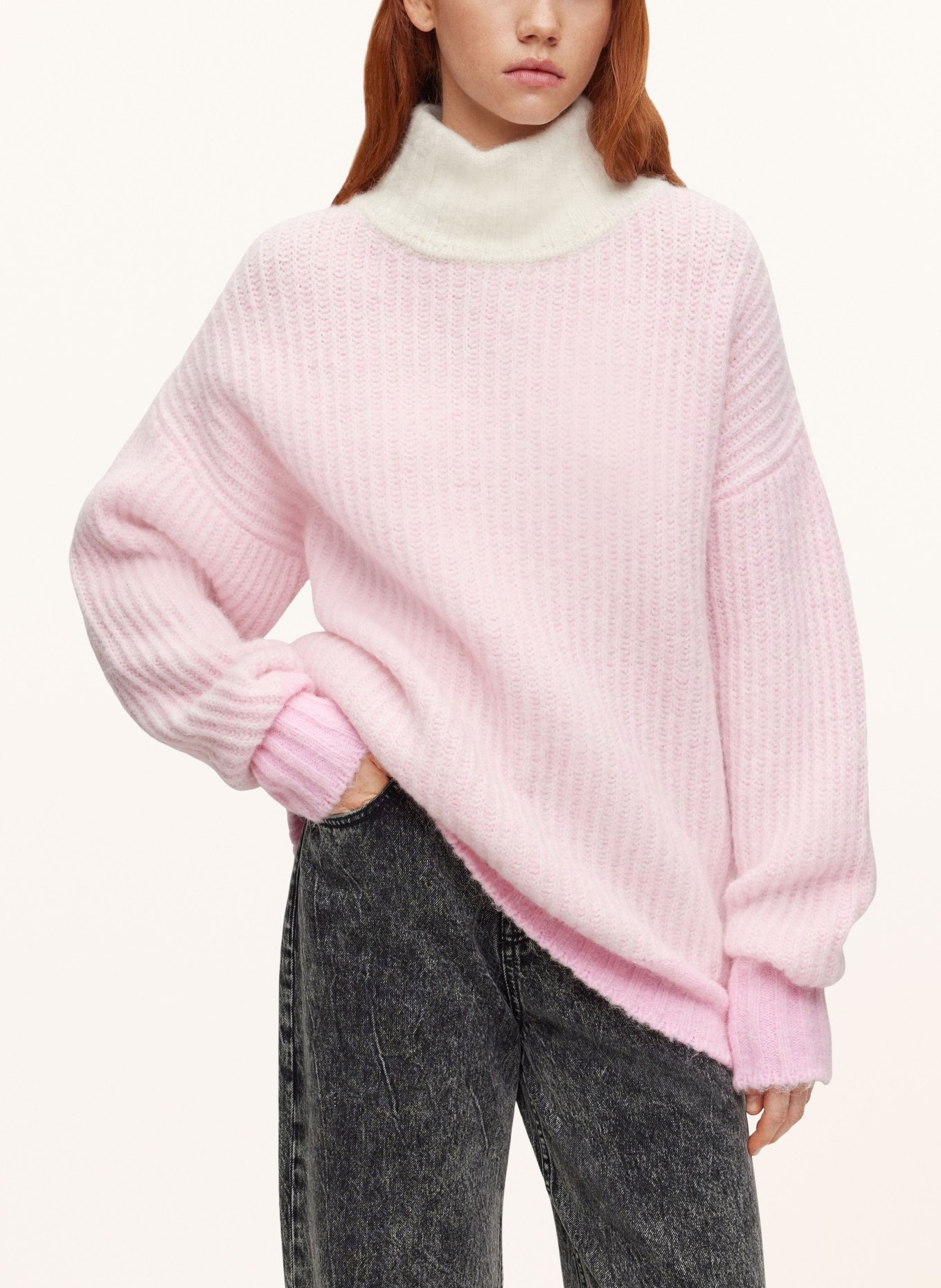 HUGO Sweater SHAMIA, Color: WHITE/ PINK (Image 4)