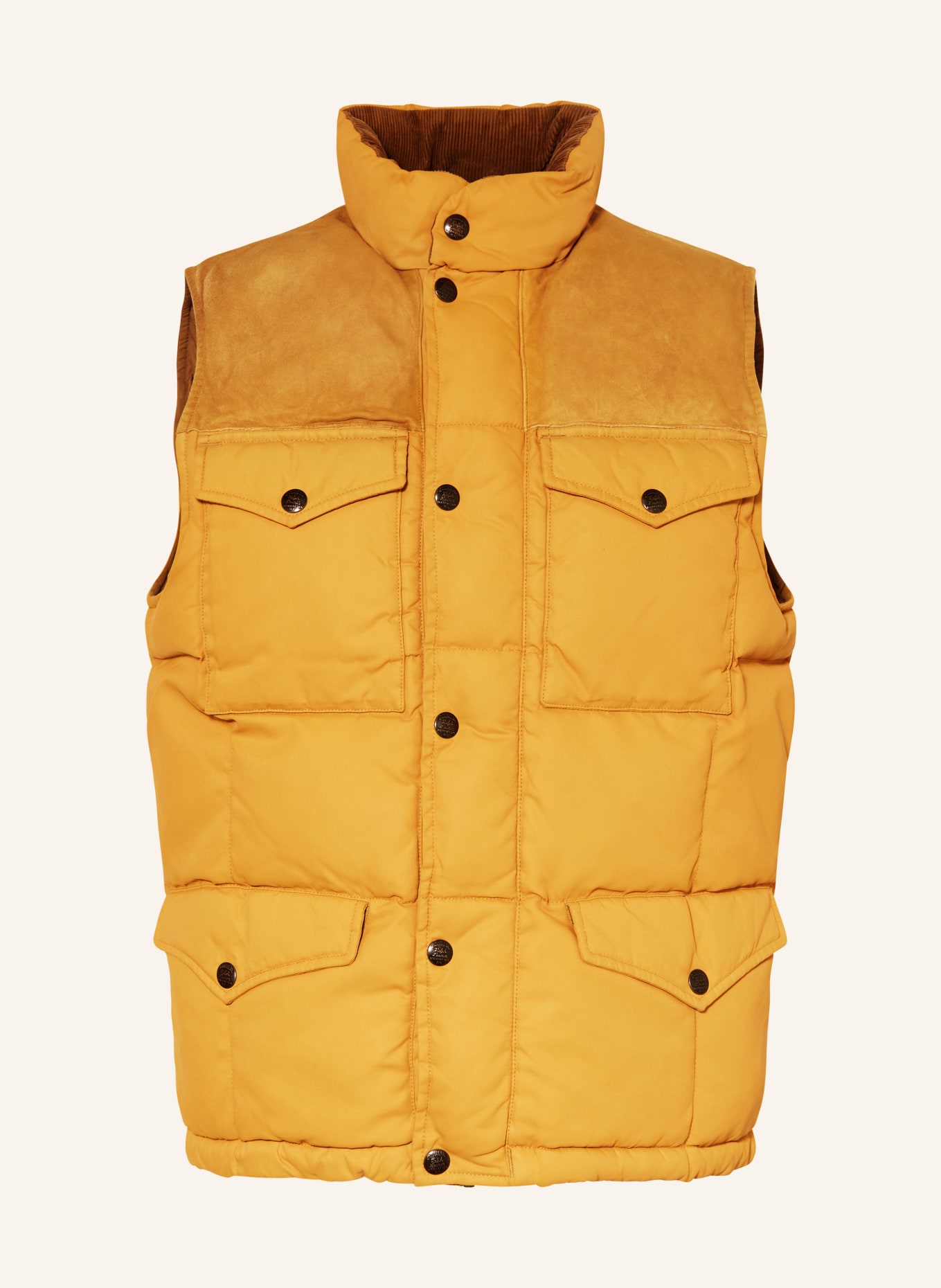 RRL Quilted vest, Color: DARK YELLOW (Image 1)