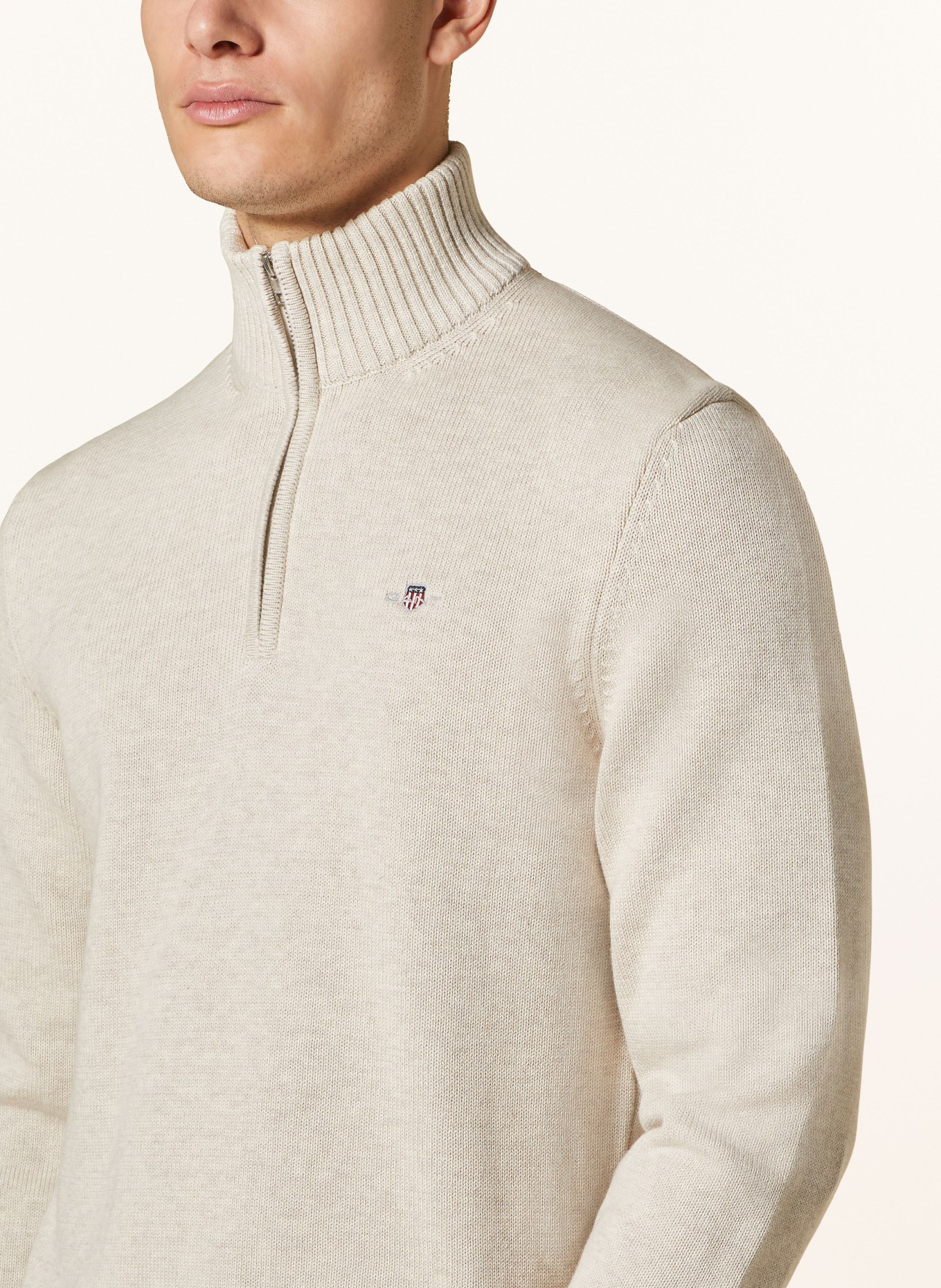 GANT Half-zip sweater, Color: BEIGE (Image 4)