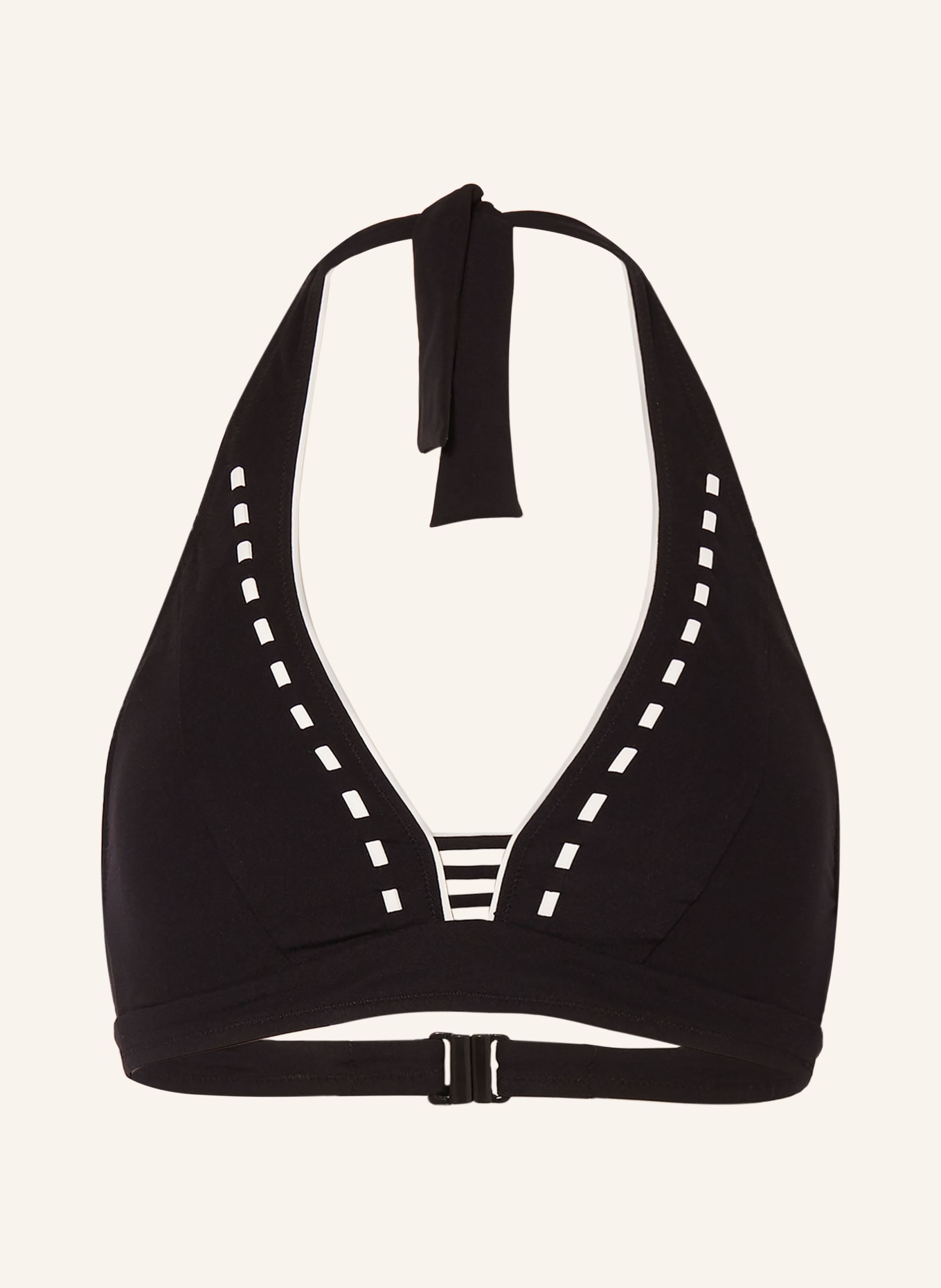 Lidea Halter neck bikini top MARINE MINDSET, Color: BLACK/ WHITE (Image 1)