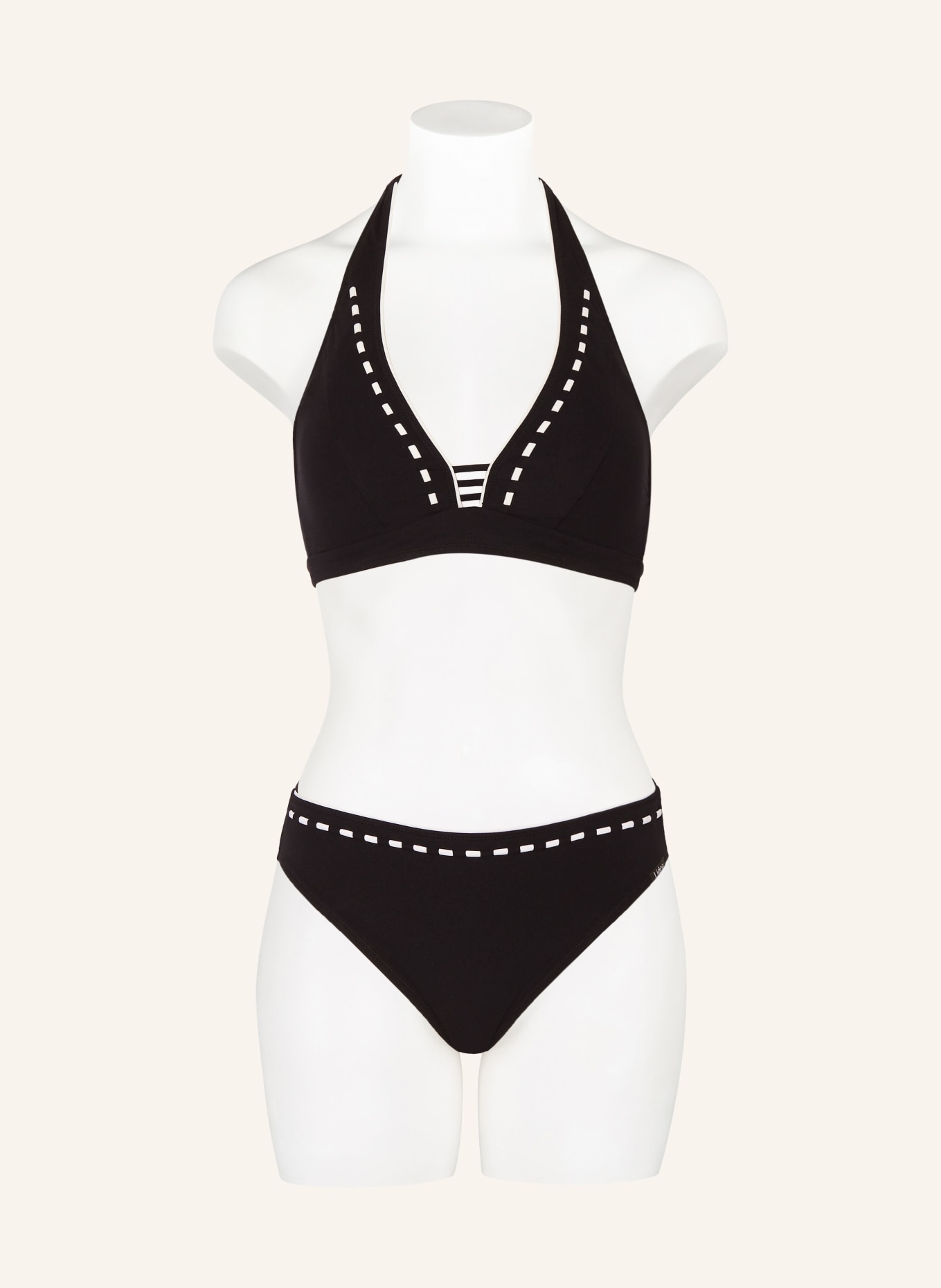Lidea Halter neck bikini top MARINE MINDSET, Color: BLACK/ WHITE (Image 2)