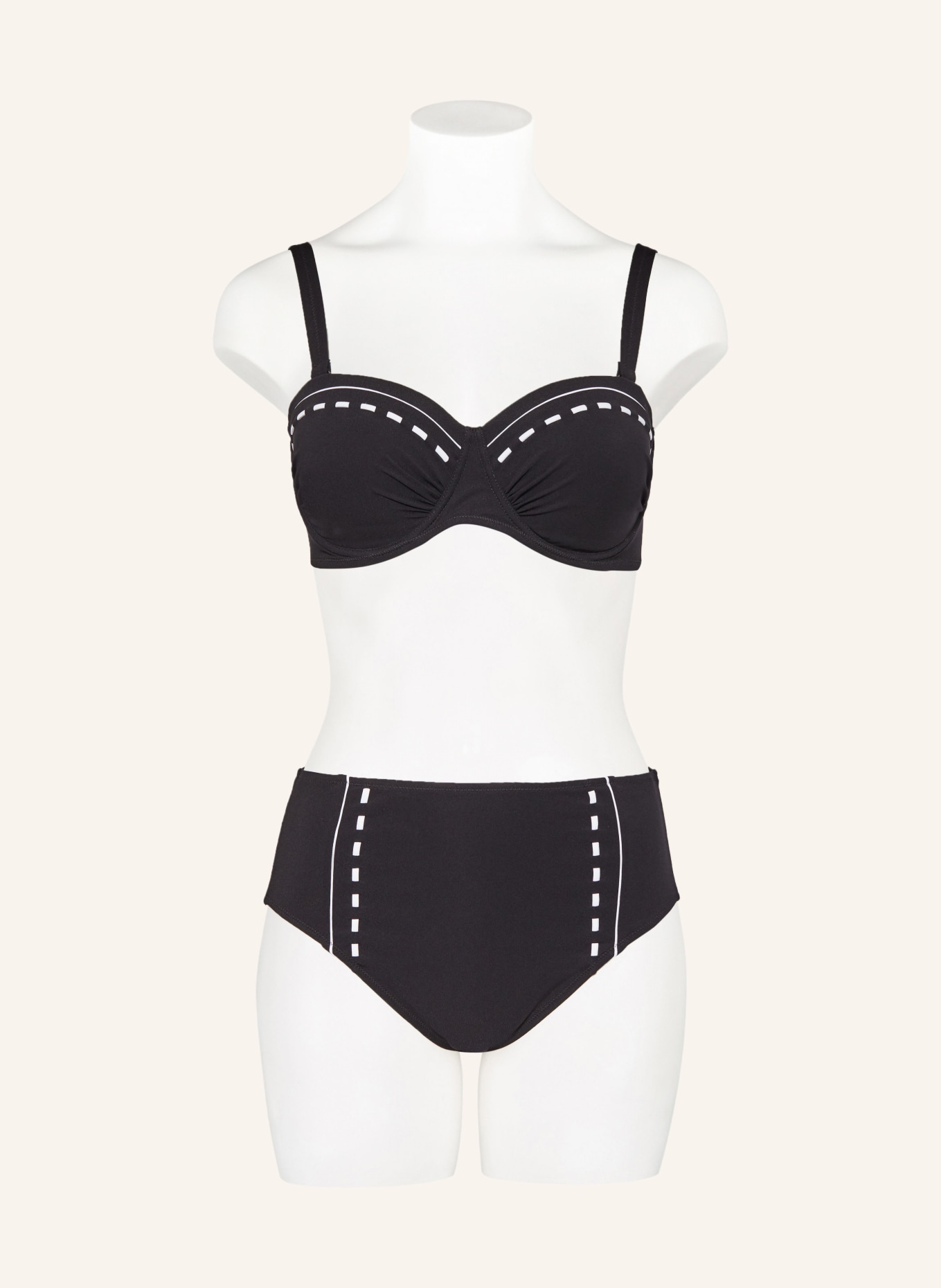 Lidea High-waist bikini bottoms MARINE MINDSET, Color: BLACK/ WHITE (Image 2)