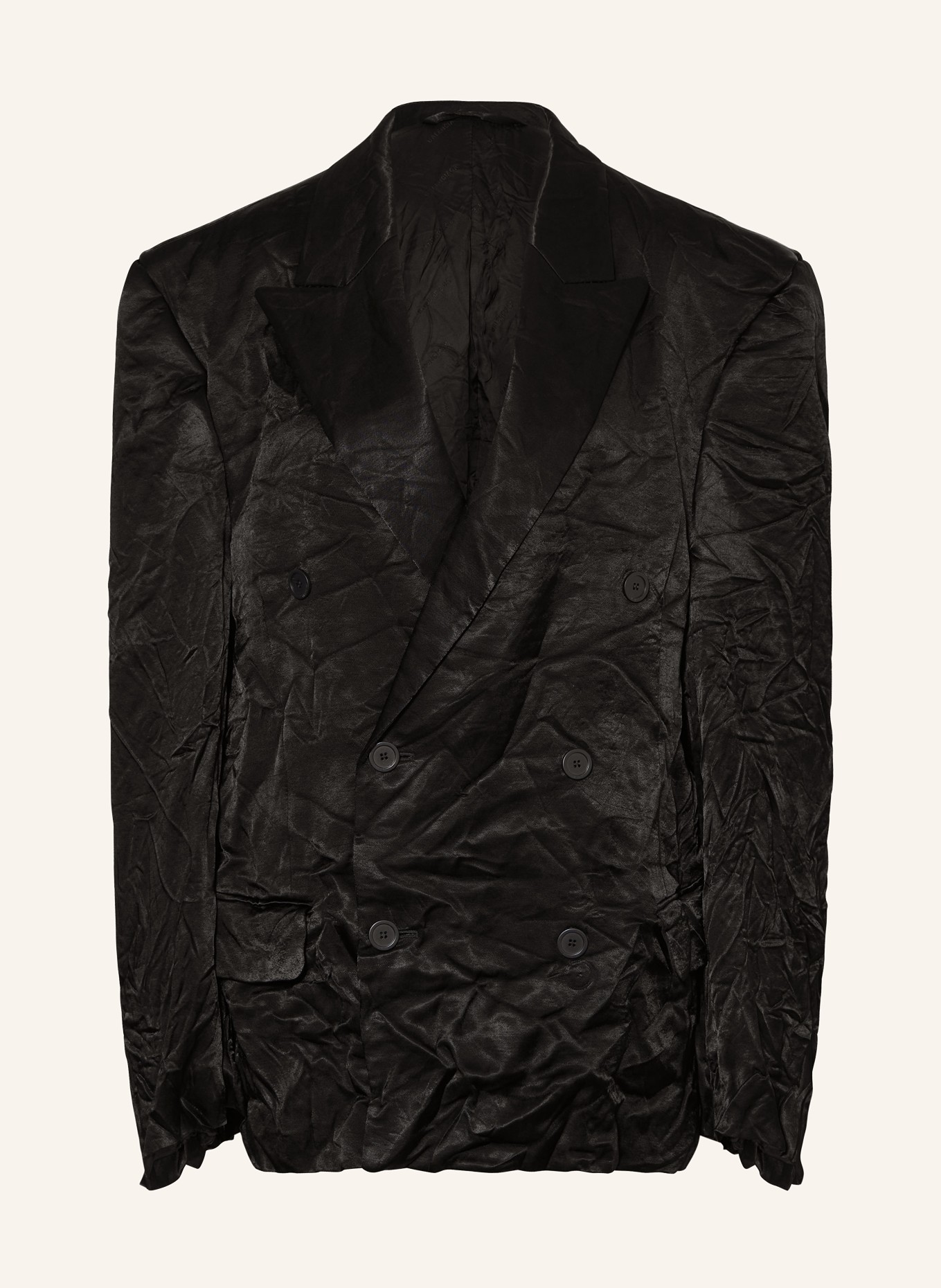 BALENCIAGA Oversized-Blazer aus Satin, Farbe: SCHWARZ (Bild 1)