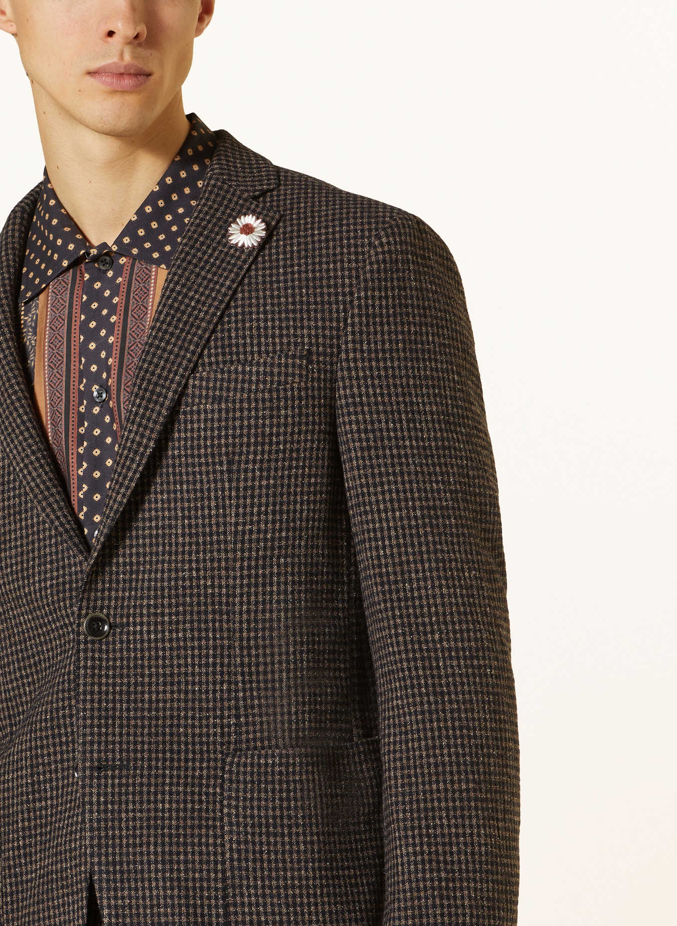 BALDESSARINI Suit jacket slim fit in tweed, Color: 8617 Cappuchino Check (Image 5)