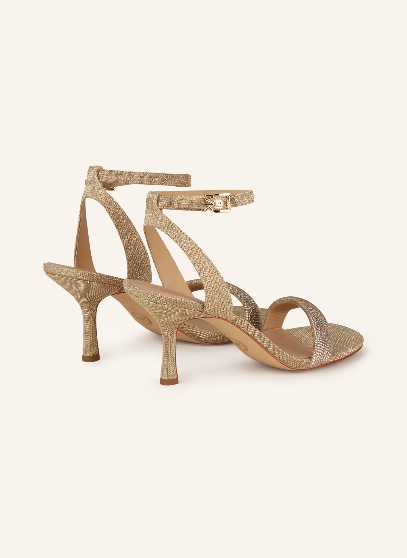 MICHAEL KORS Sandals CARRIE with decorative gems, Color: 740 PALE GOLD (Image 2)