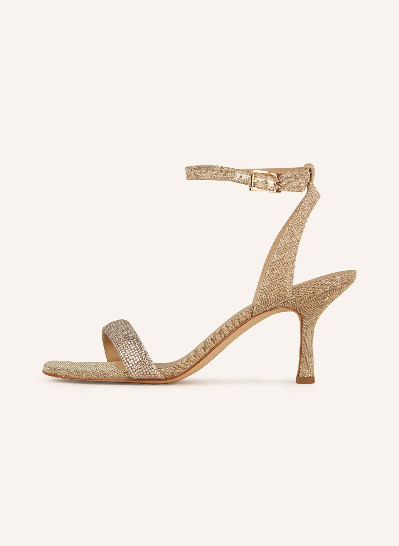 MICHAEL KORS Sandals CARRIE with decorative gems, Color: 740 PALE GOLD (Image 4)