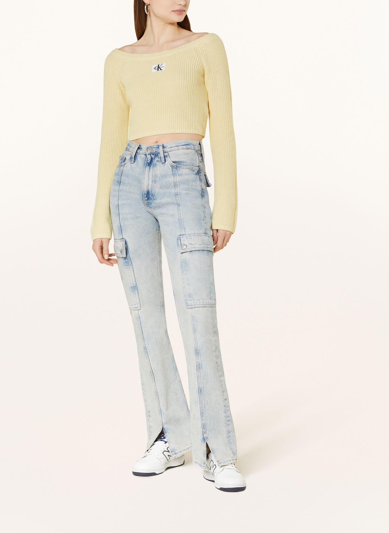 Calvin Klein Jeans Krótki sweter, Kolor: KREMOWY (Obrazek 2)