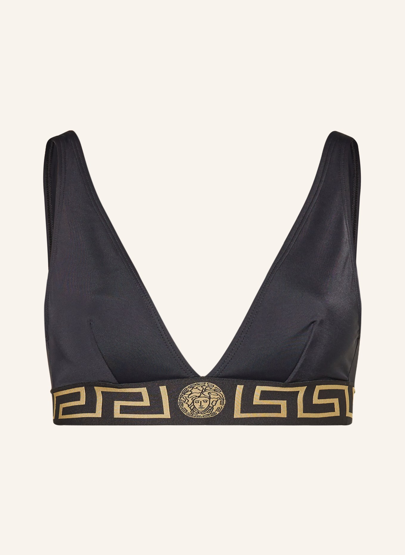 VERSACE Bralette bikini top, Color: BLACK/ GOLD (Image 1)