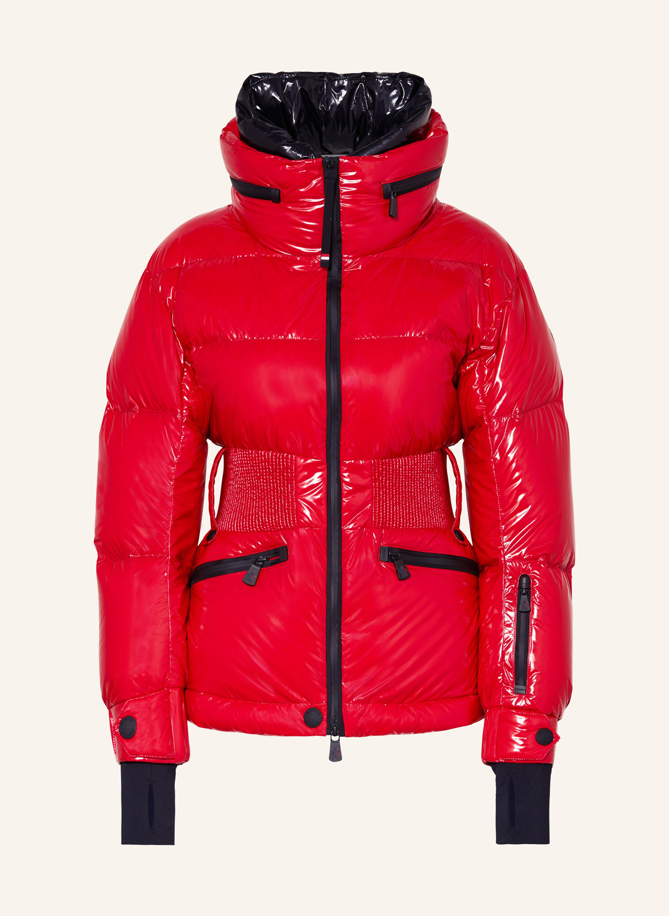 MONCLER GRENOBLE Down ski jacket ROCHERS, Color: RED/ BLACK (Image 1)