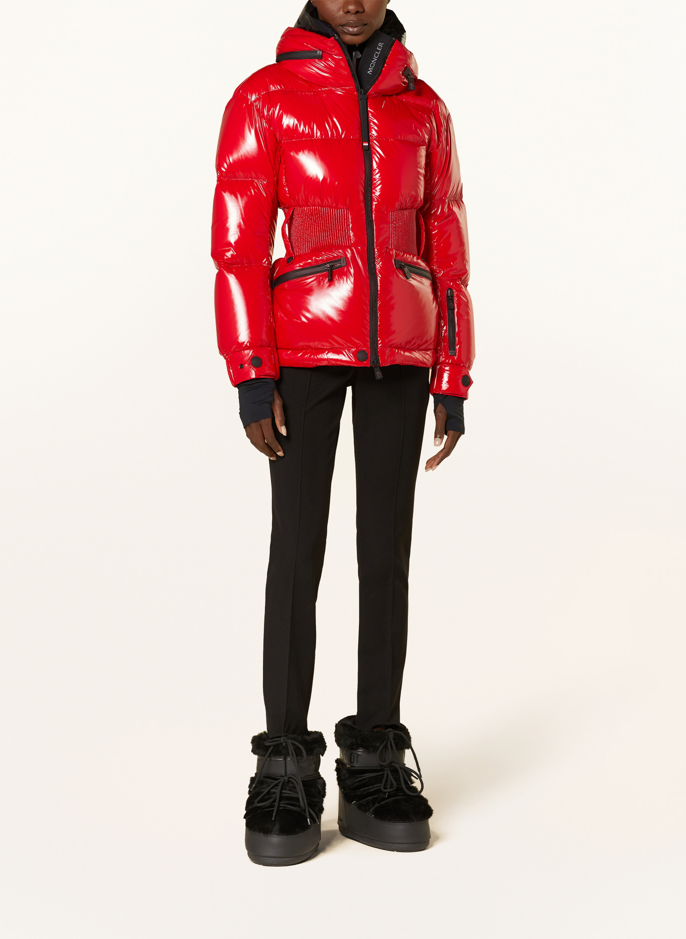 MONCLER GRENOBLE Down ski jacket ROCHERS, Color: RED/ BLACK (Image 2)