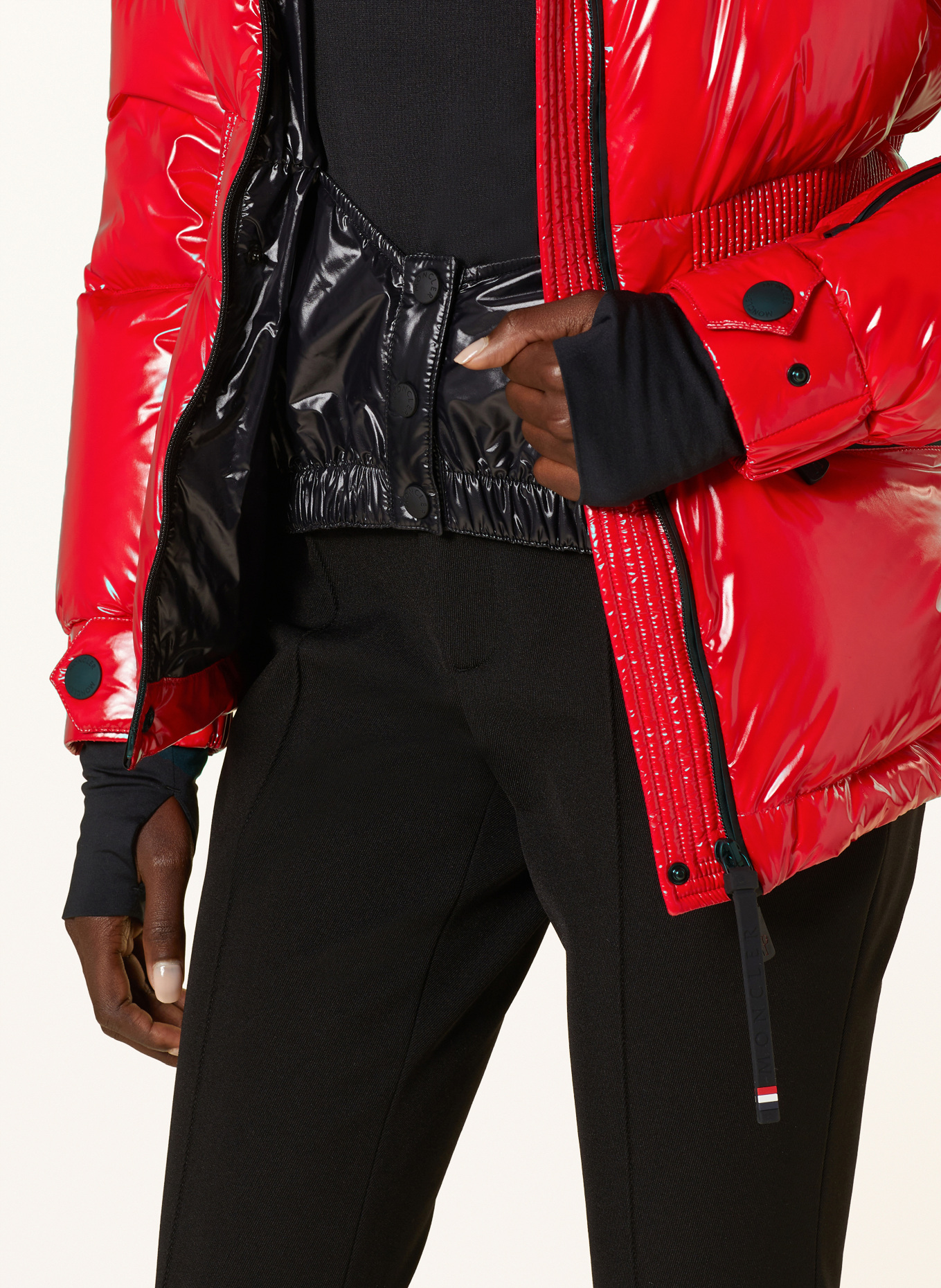 MONCLER GRENOBLE Down ski jacket ROCHERS, Color: RED/ BLACK (Image 6)