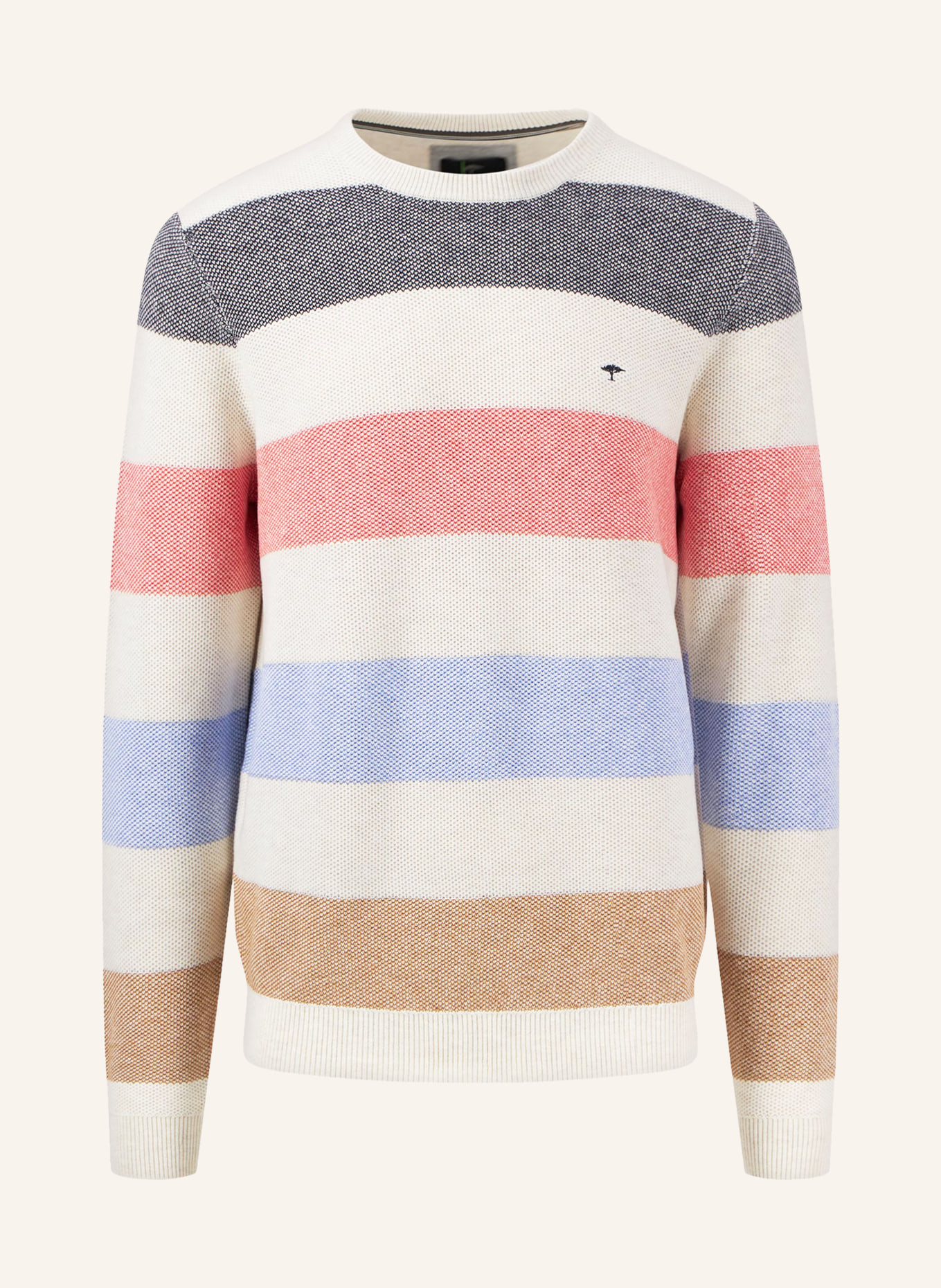 FYNCH-HATTON Sweater, Color: ECRU/ SALMON/ LIGHT BROWN (Image 1)