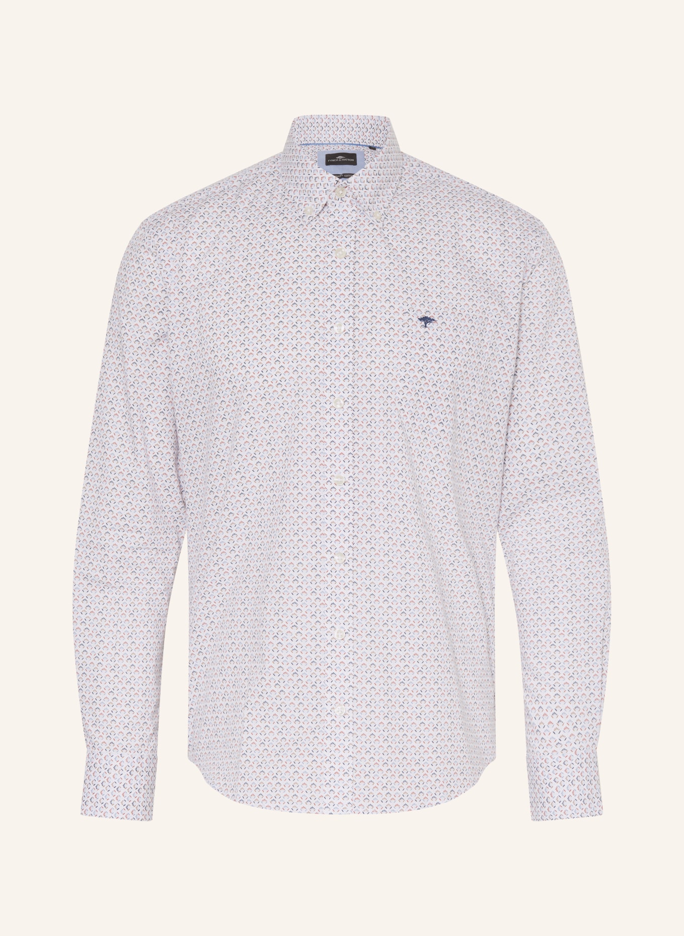 FYNCH-HATTON Shirt regular fit, Color: WHITE/ BLUE/ RED (Image 1)
