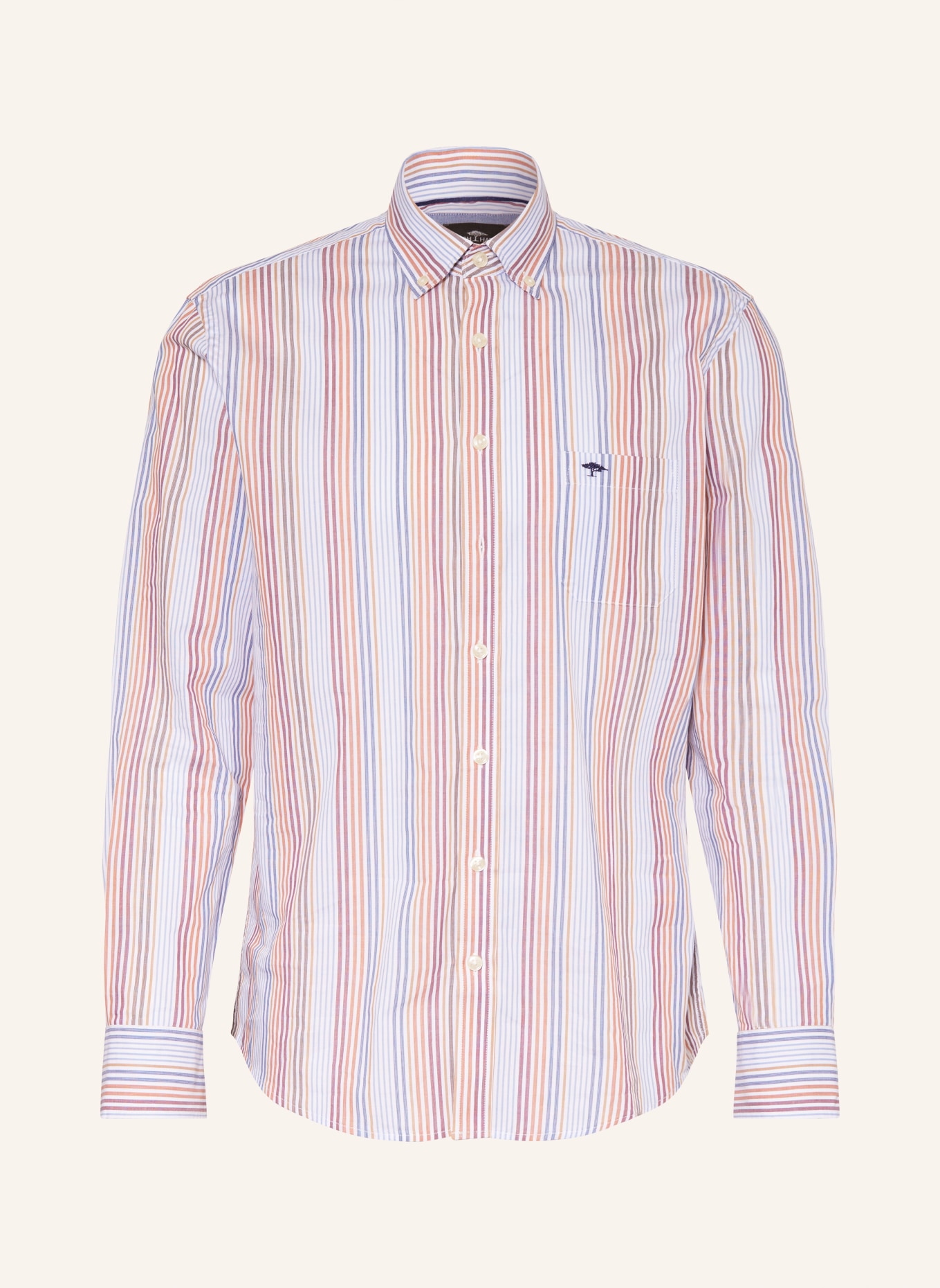 FYNCH-HATTON Shirt regular fit, Color: WHITE/ LIGHT BLUE/ SALMON (Image 1)