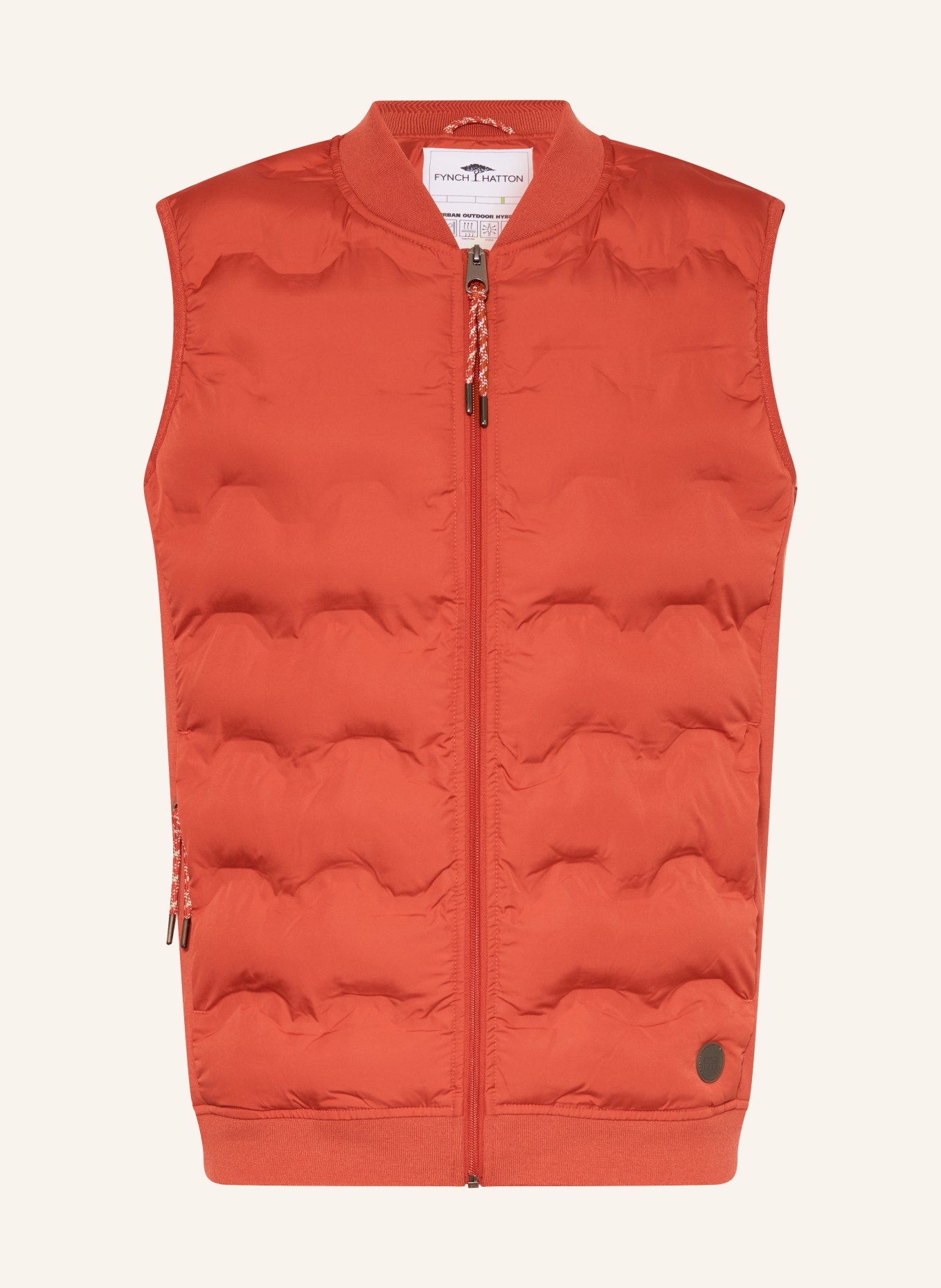 FYNCH-HATTON Quilted vest, Color: DARK ORANGE (Image 1)