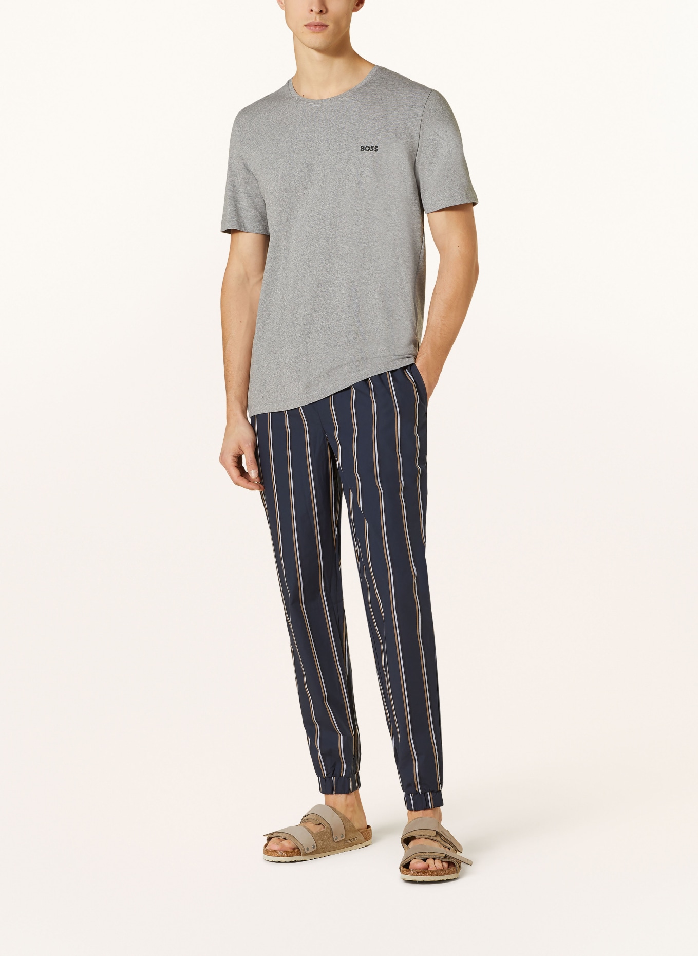 BOSS Pajama pants EASY, Color: DARK BLUE/ LIGHT BLUE/ LIGHT BROWN (Image 2)