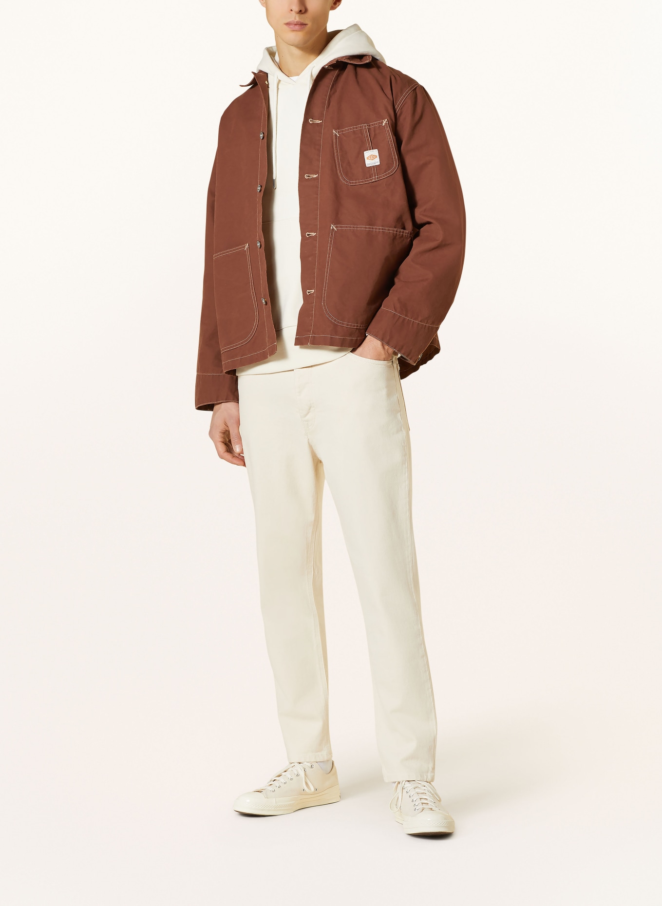 Nudie Jeans Denim overshirt HOWIE, Color: BROWN (Image 2)