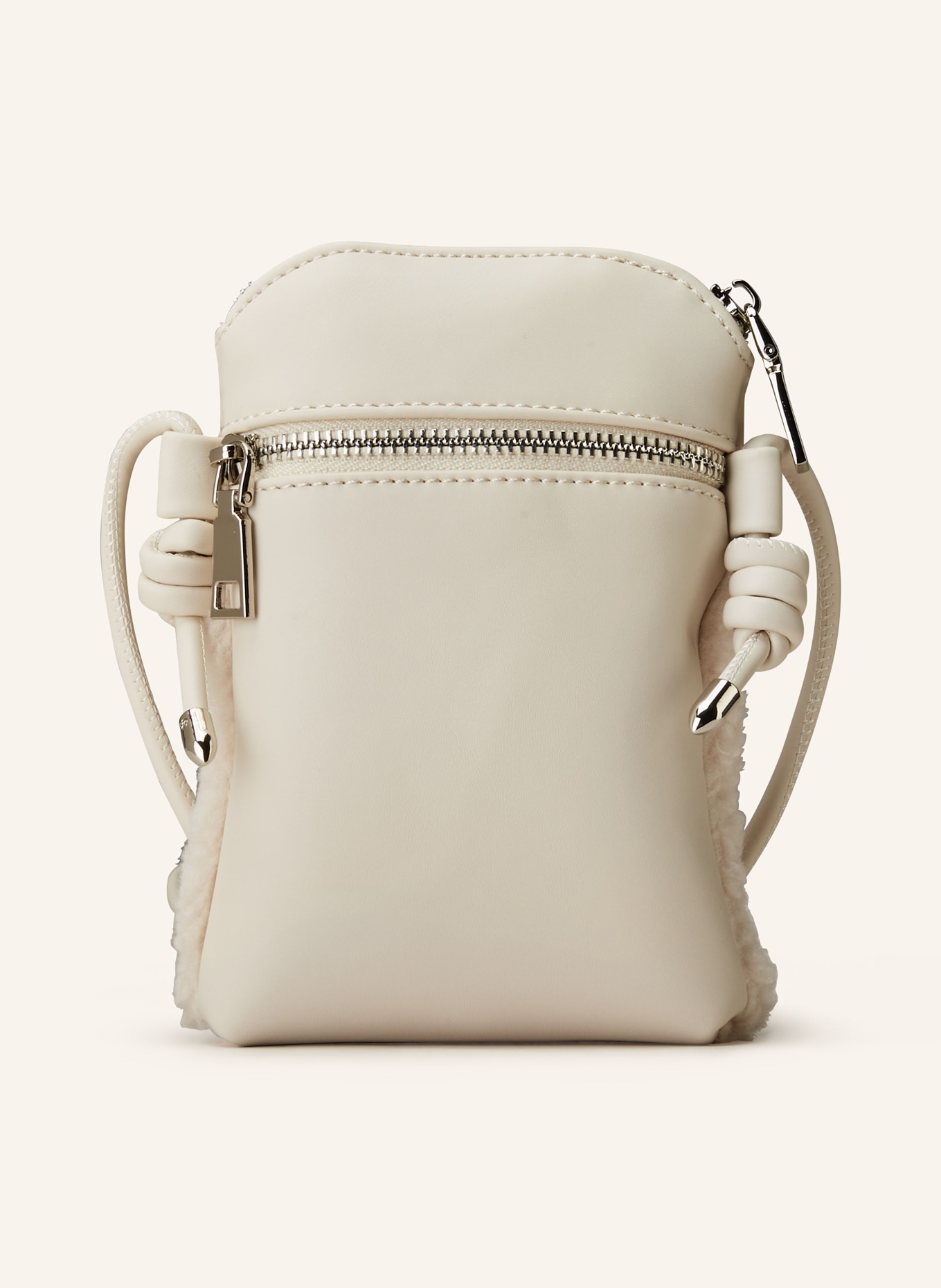 SEIDENFELT Smartphone bag HELLVI with teddy, Color: CREAM (Image 1)