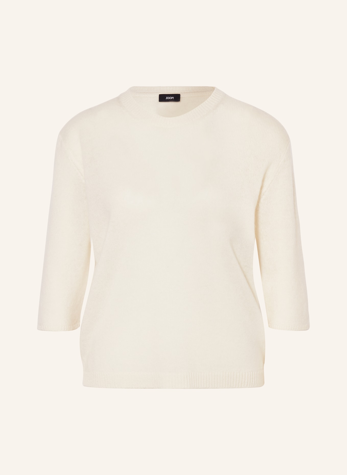 JOOP! Cashmere sweater with 3/4 sleeves, Color: ECRU (Image 1)