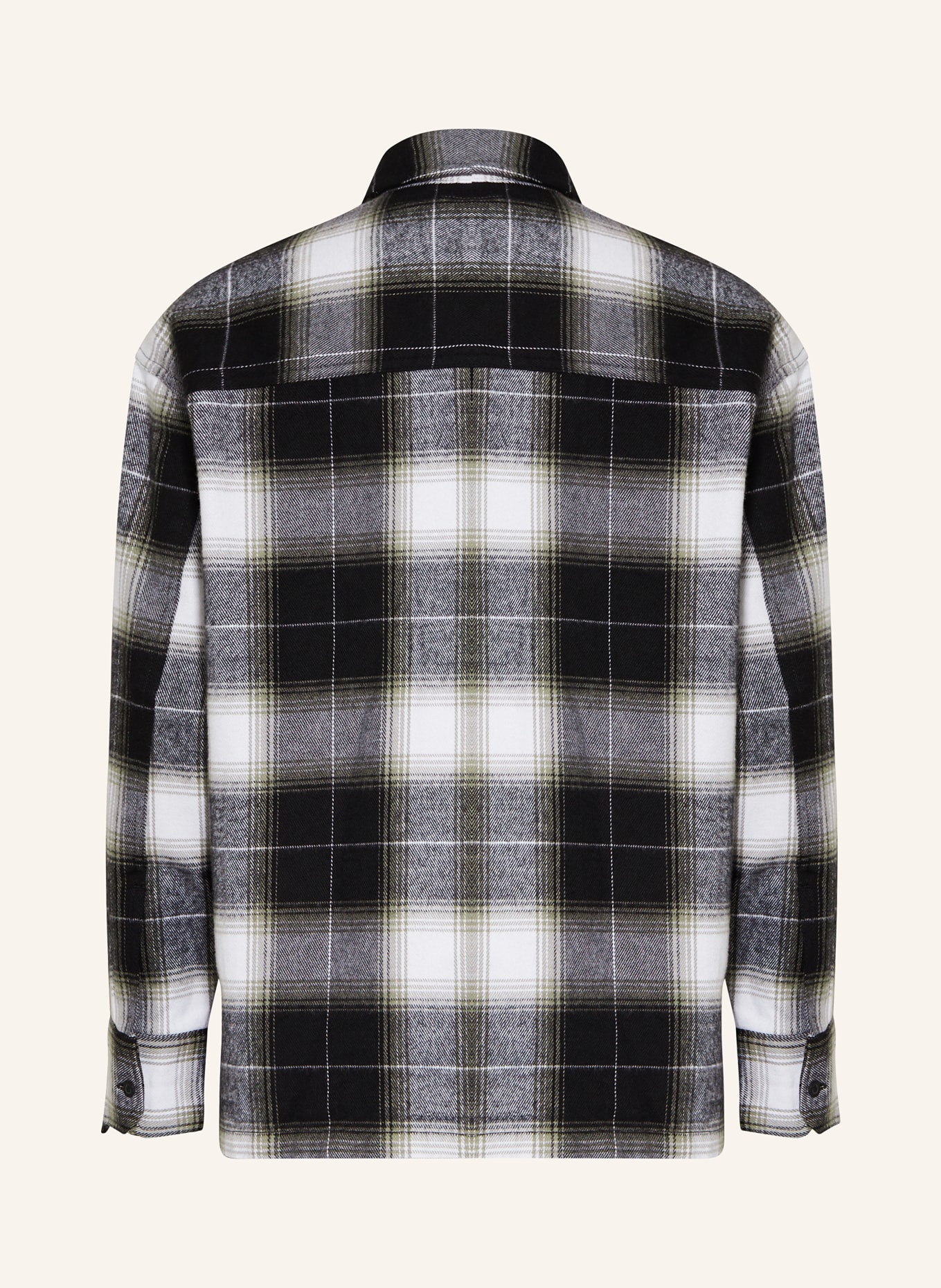 Calvin Klein Flanell-Overshirt, Farbe: SCHWARZ/ WEISS/ GRAU (Bild 2)