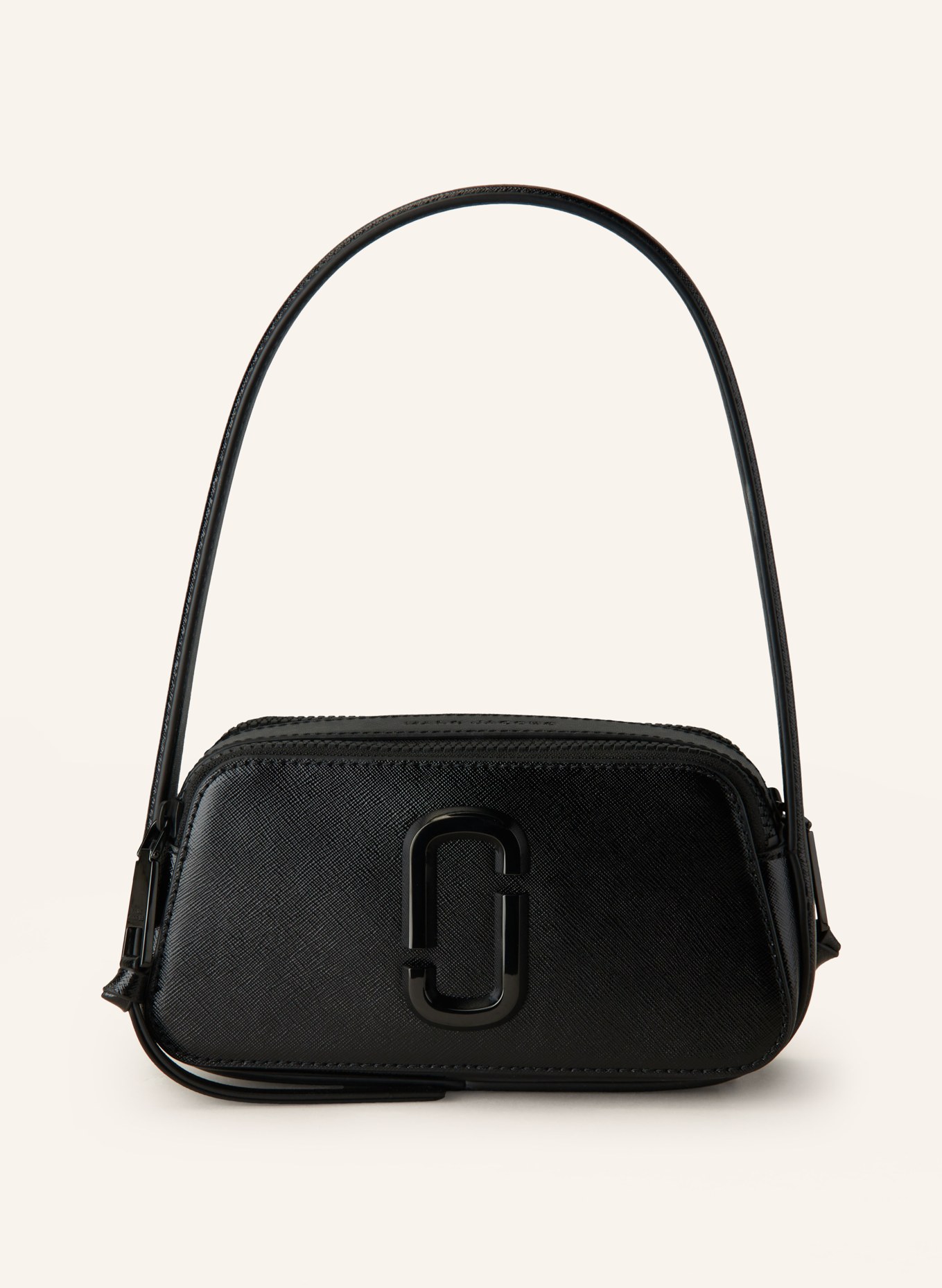 MARC JACOBS Saffiano shoulder bag THE SLINGSHOT, Color: BLACK (Image 1)