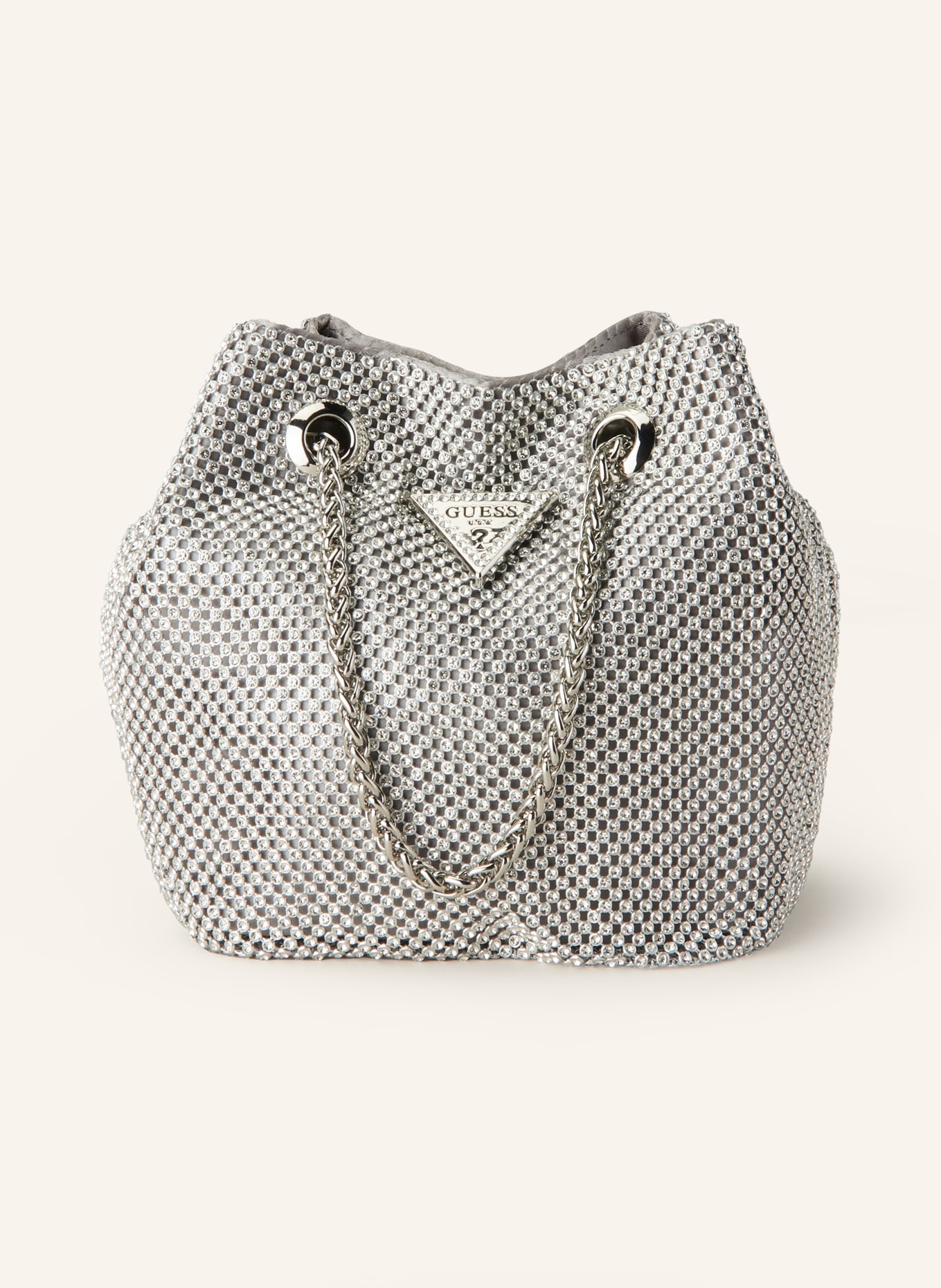 GUESS Handbag LUA with decorative gems, Color: SILVER (Image 1)