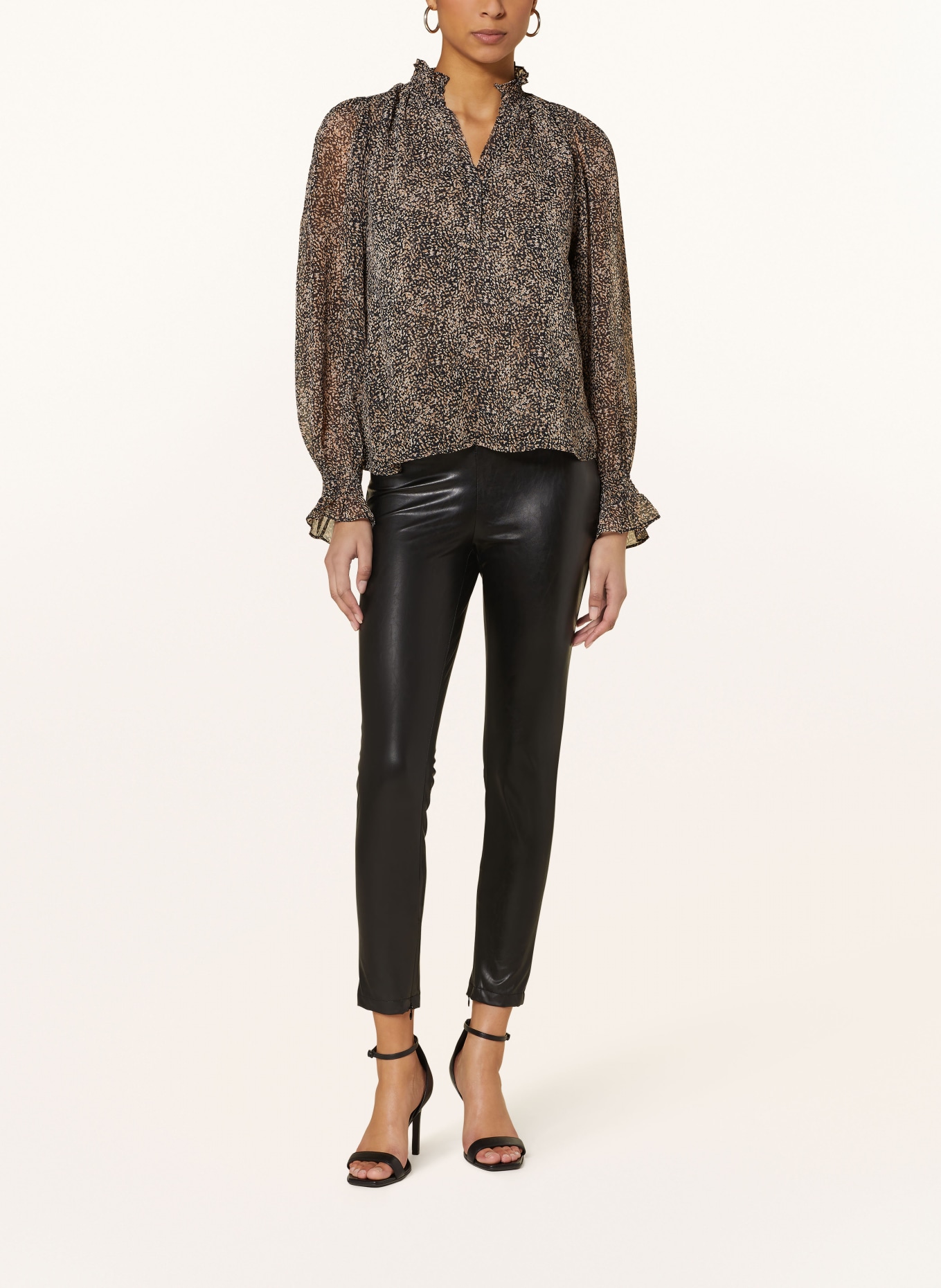 GUESS Leggings NEW PRISCILLA in leather look, Color: BLACK (Image 2)