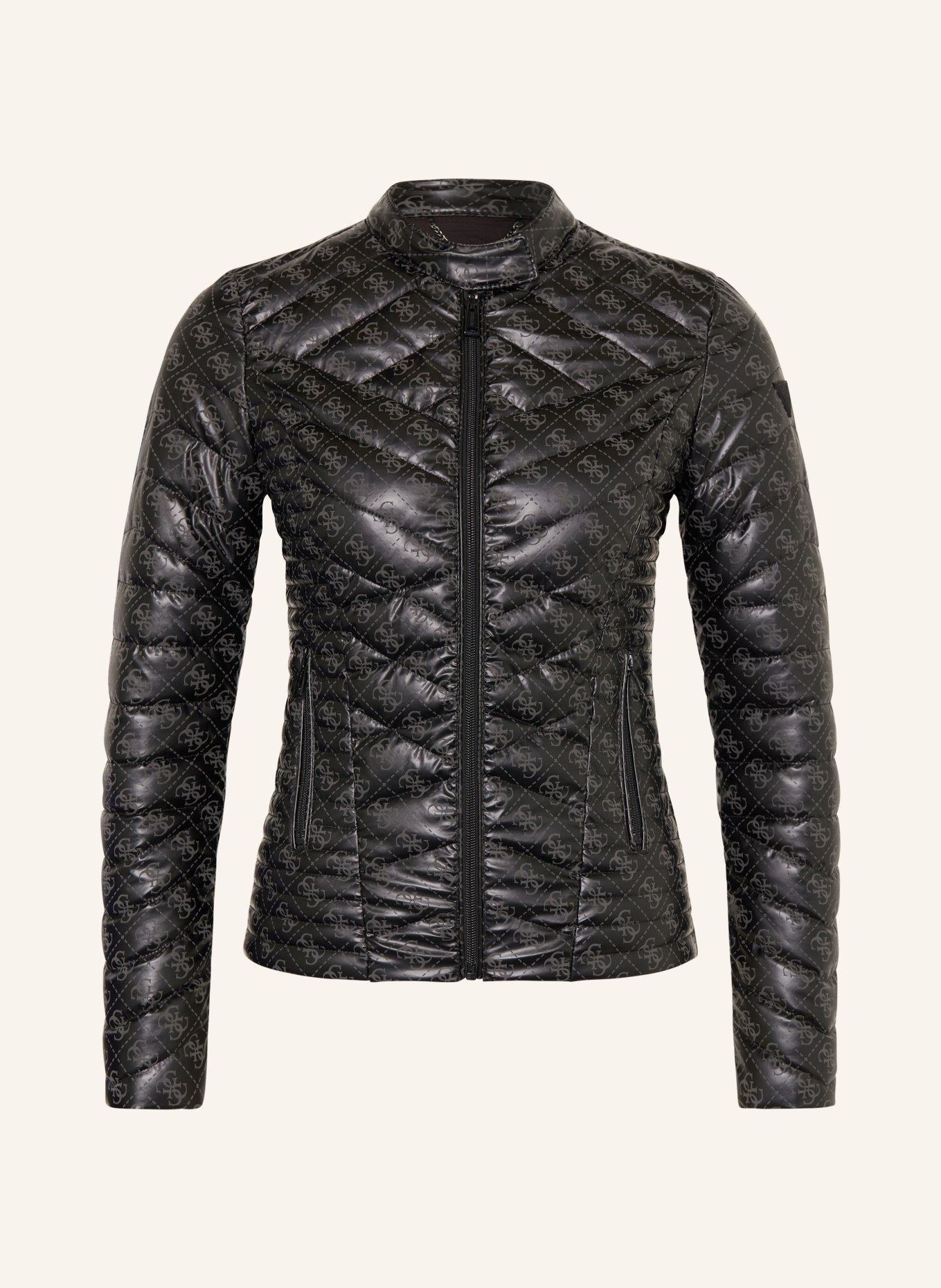 GUESS Quilted jacket, Color: BLACK/ GRAY (Image 1)