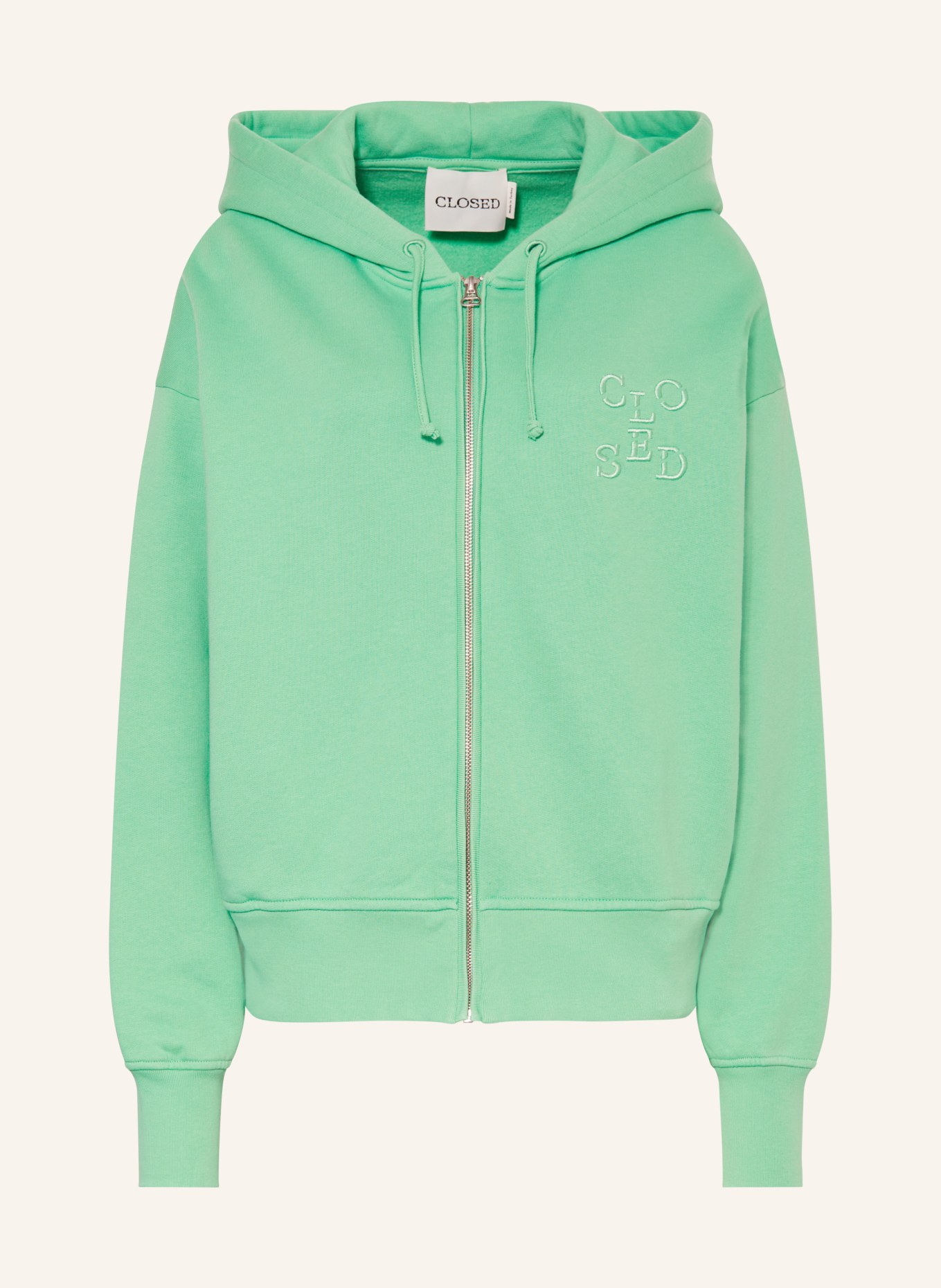 CLOSED Sweat jacket, Color: LIGHT GREEN (Image 1)