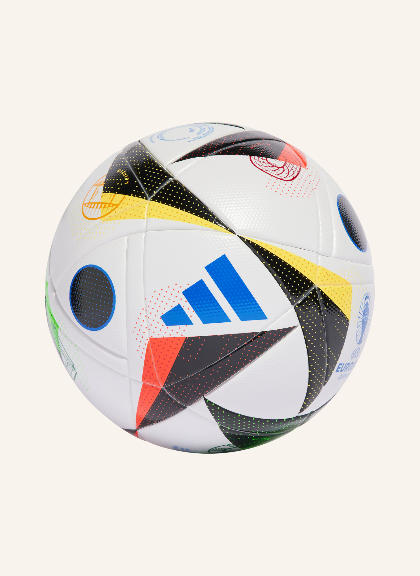 adidas Football EURO24 LEAGUE, Color: WHITE/ BLACK/ YELLOW (Image 1)
