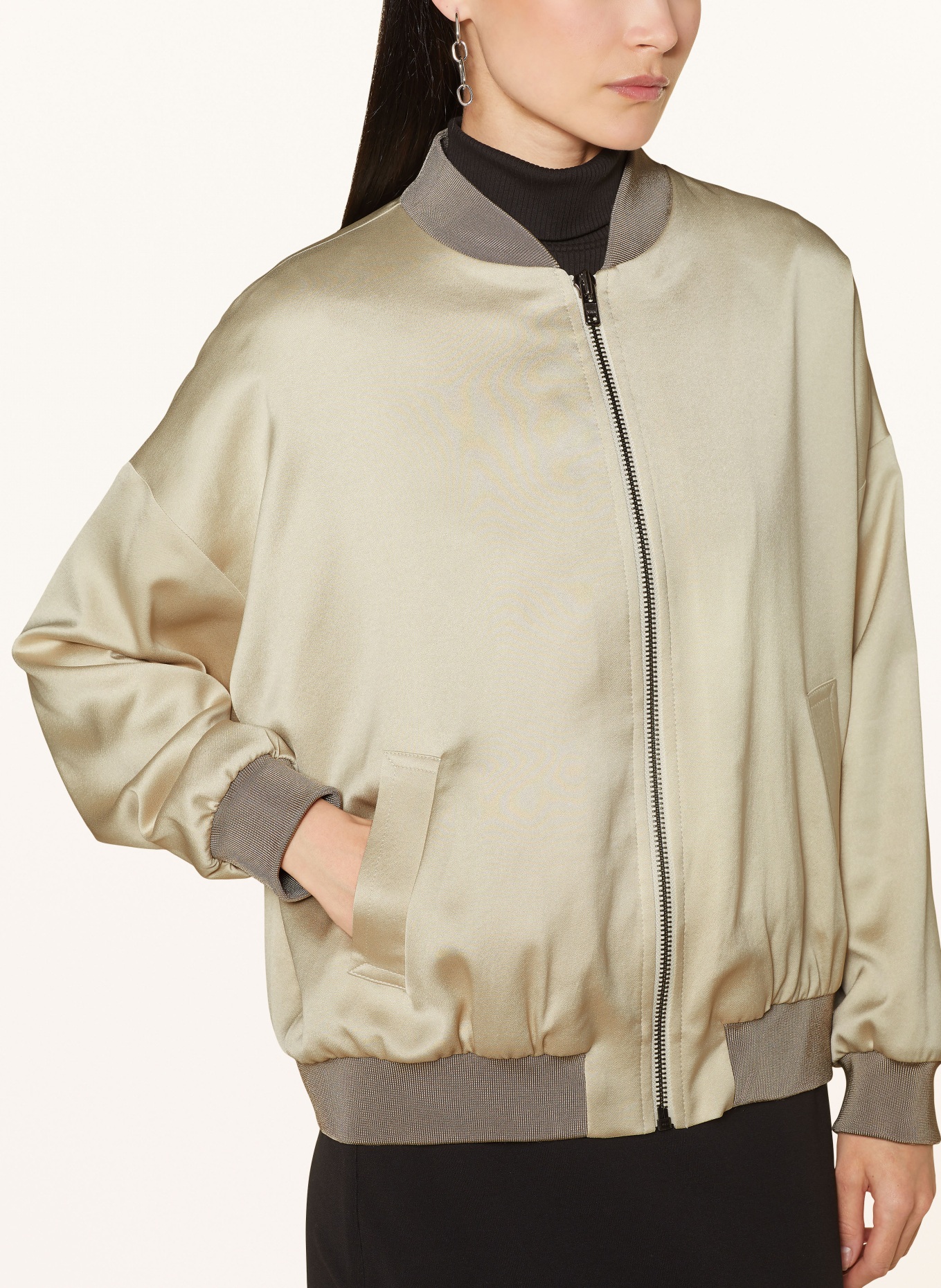 DRYKORN Bomber jacket JANWYN, Color: LIGHT BROWN (Image 4)