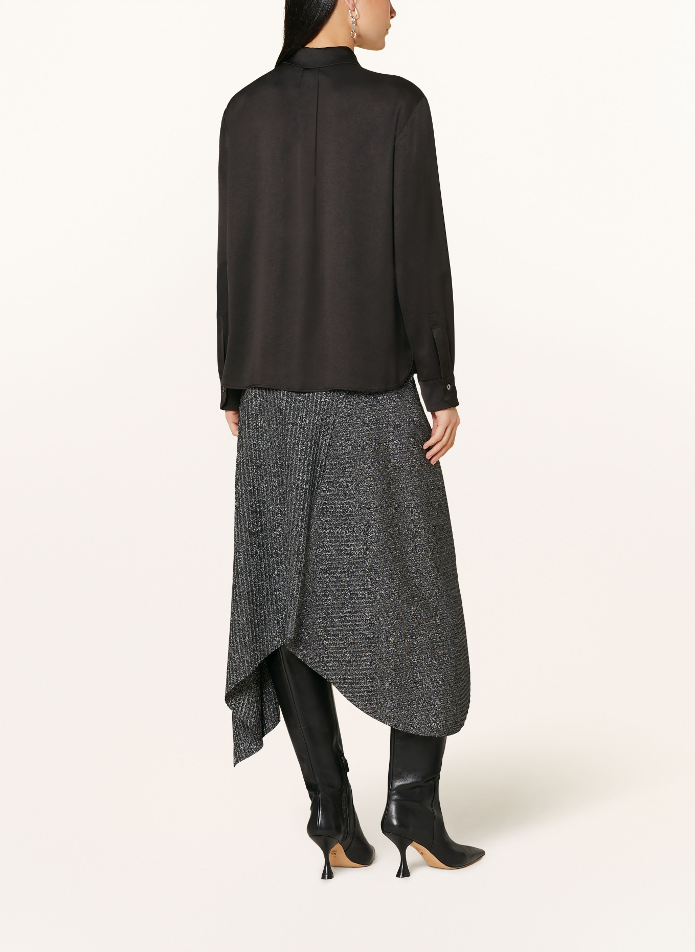 DRYKORN Shirt blouse SANAH made of satin, Color: BLACK (Image 3)