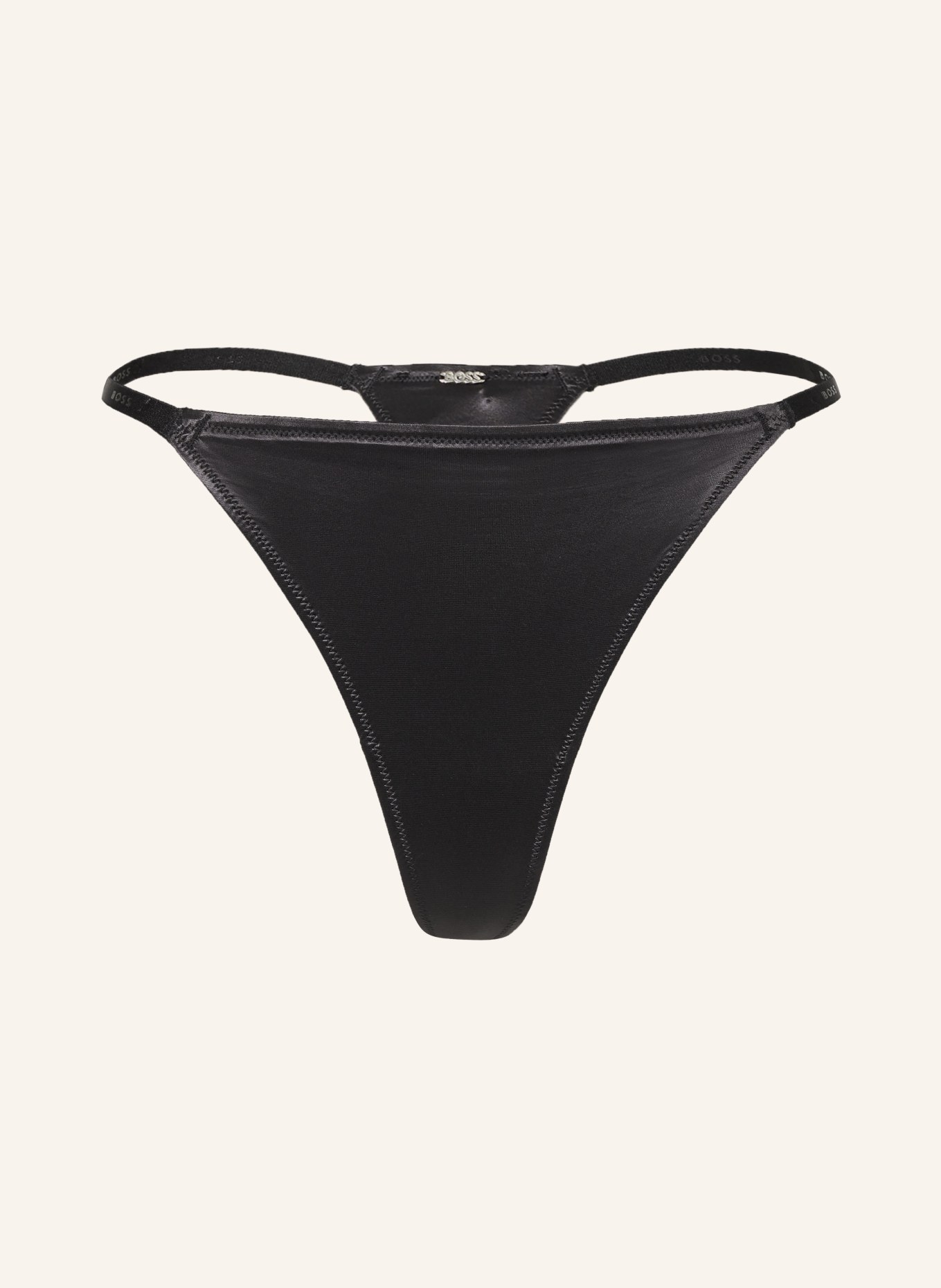 BOSS Thong in satin, Color: BLACK (Image 1)