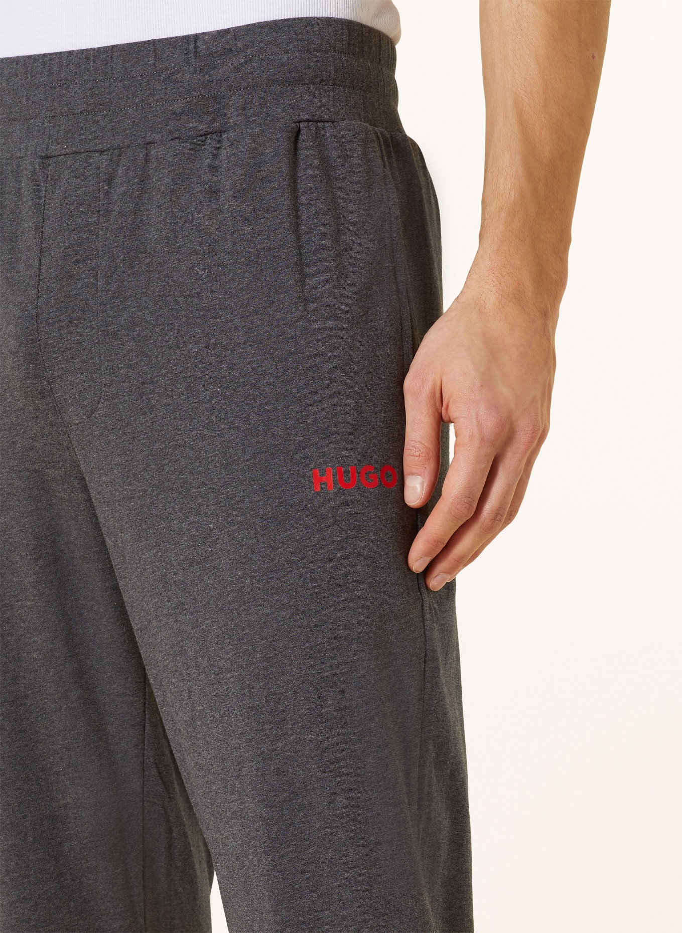 HUGO Lounge pants LINKED, Color: GRAY (Image 5)