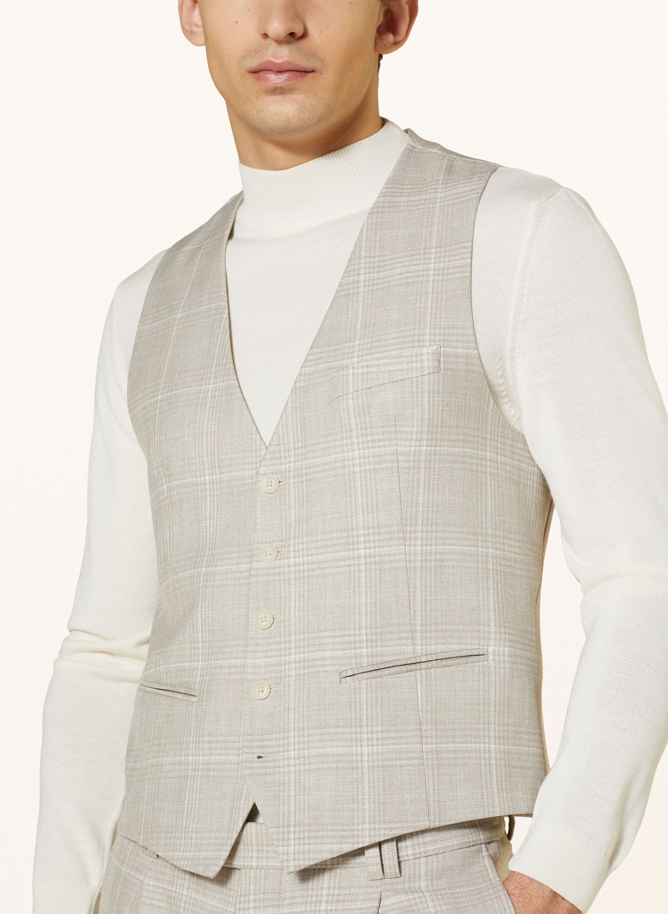 CINQUE Suit vest CIVITRA extra slim fit, Color: 22 hellbraun (Image 5)