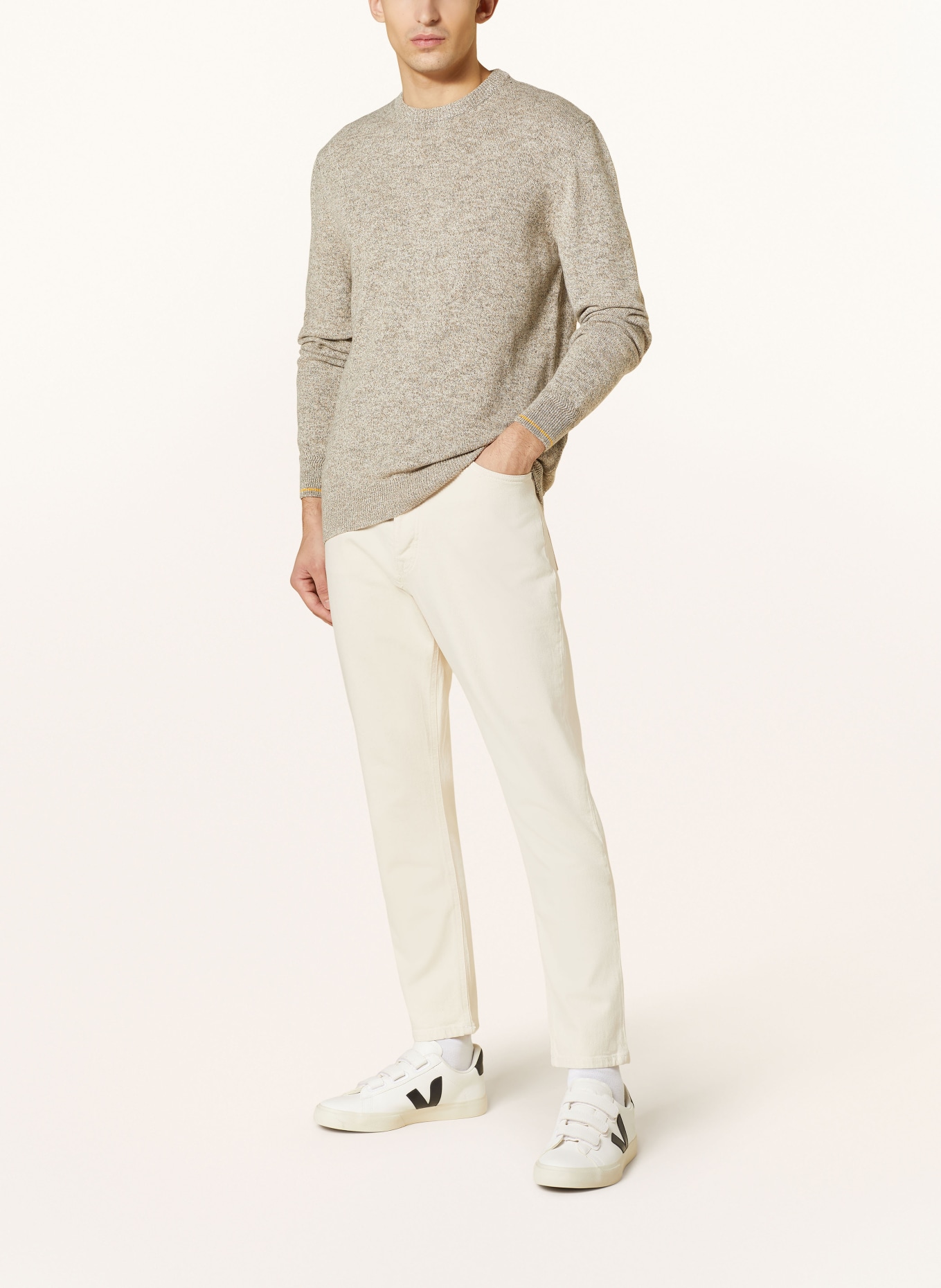 SCOTCH SODA Sweater in dark brown cream