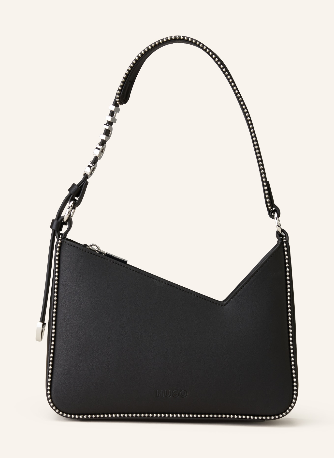 HUGO Shoulder bag MEL with rivets, Color: BLACK (Image 1)