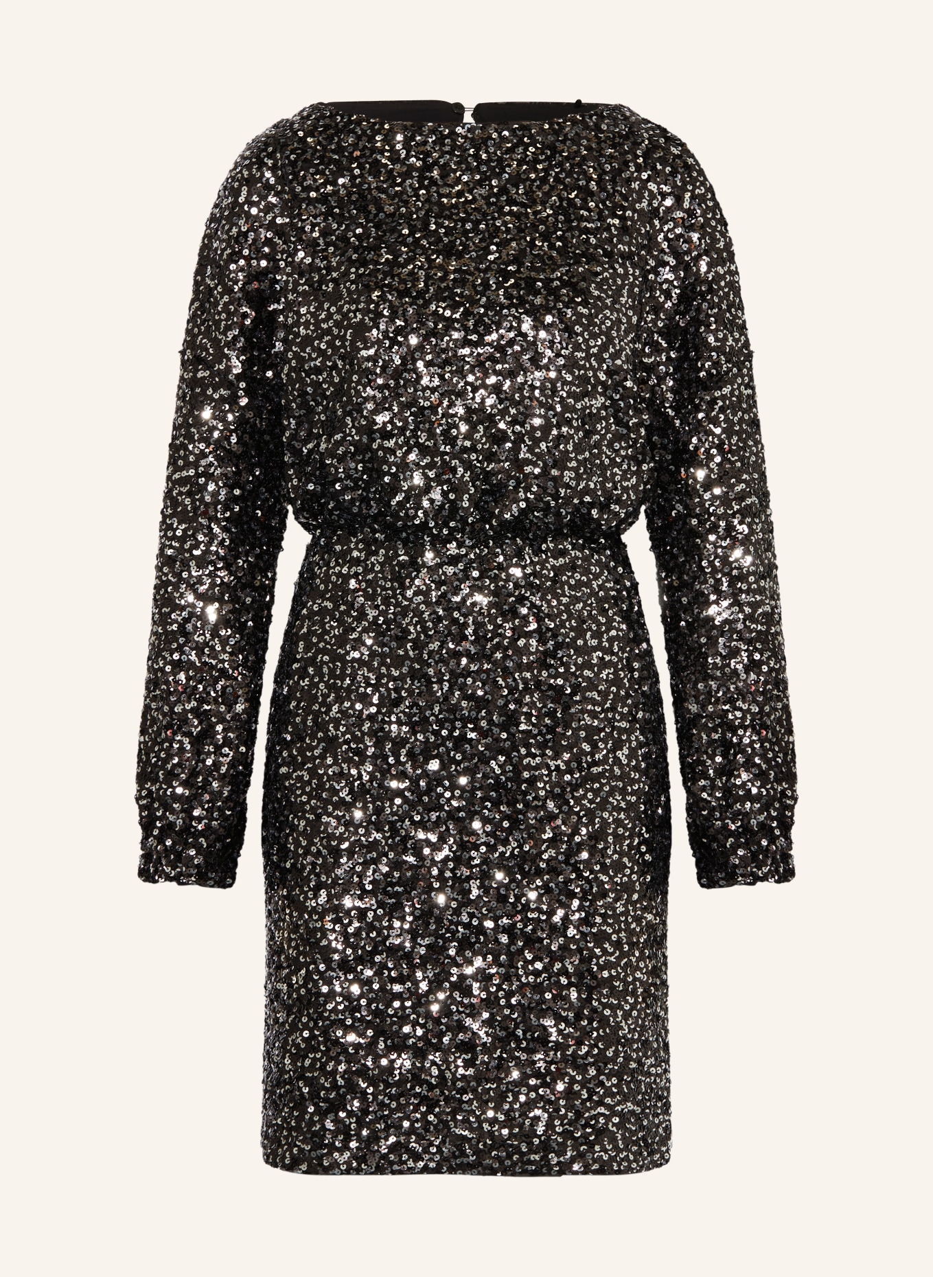 s.Oliver BLACK LABEL Dress with sequins, Color: LIGHT GRAY/ BLACK (Image 1)