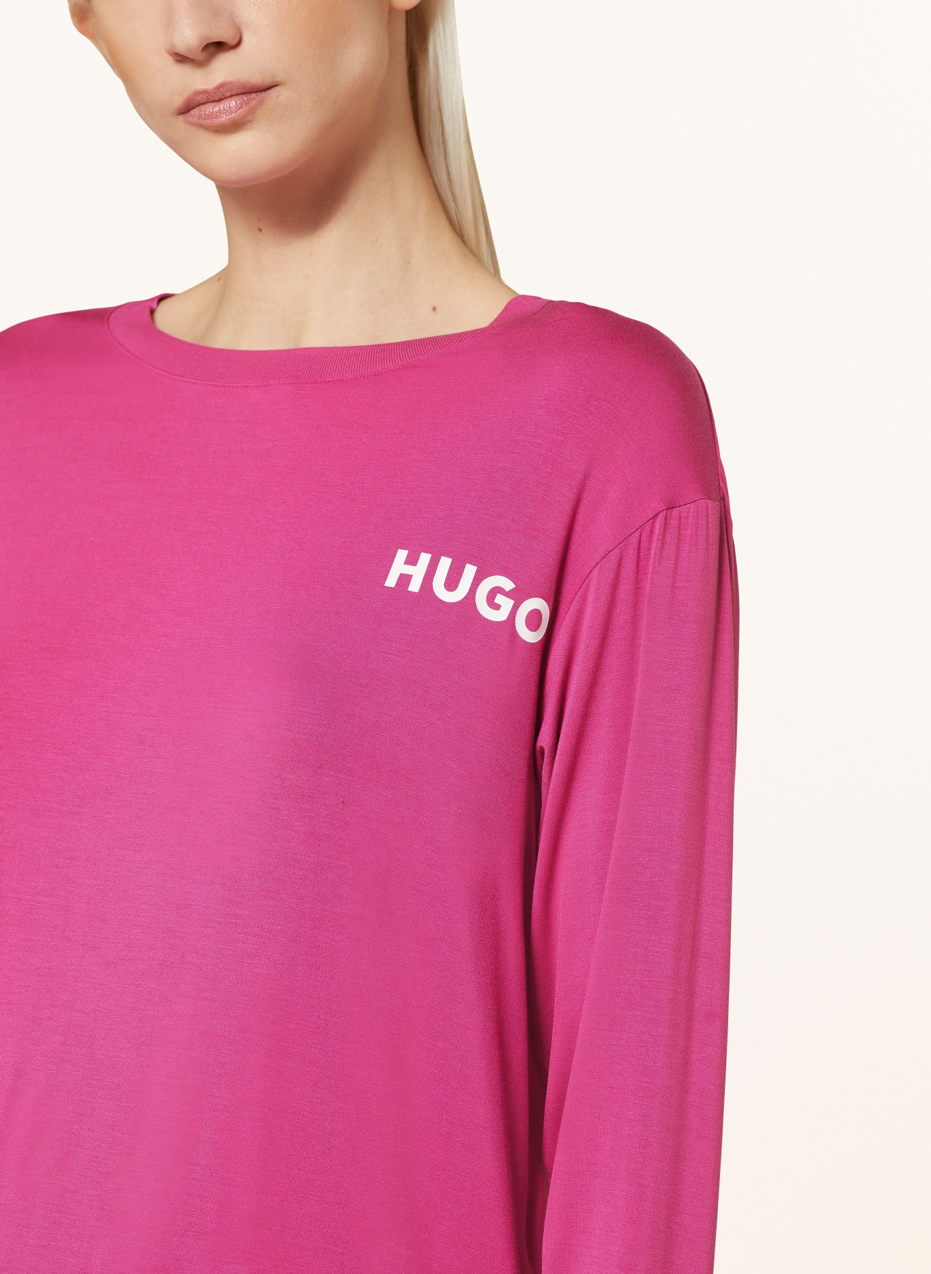 HUGO Pajama shirt UNITE, Color: FUCHSIA (Image 4)