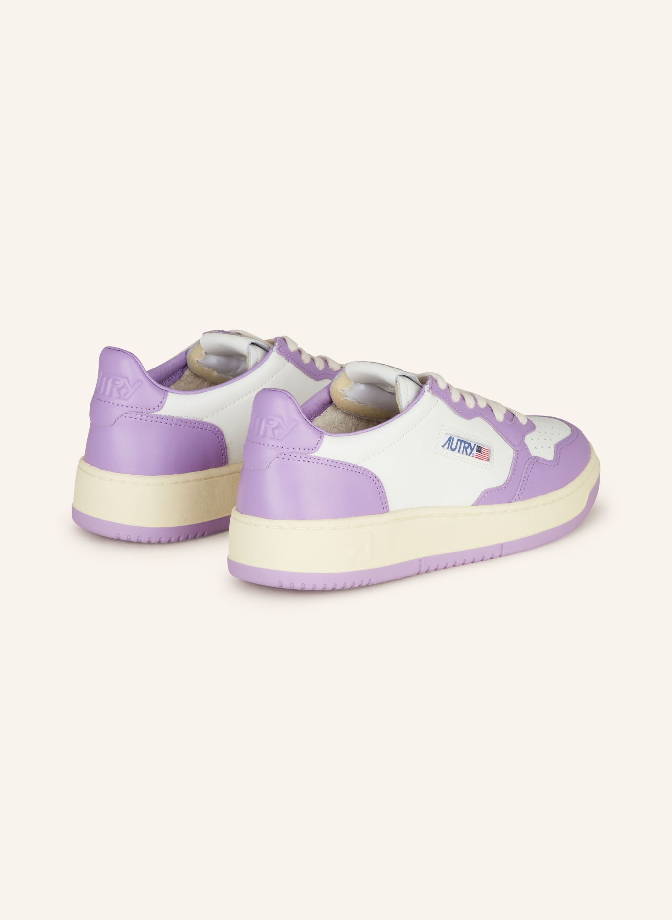 AUTRY Sneaker MEDALIST LOW WB: WEISS / LILA