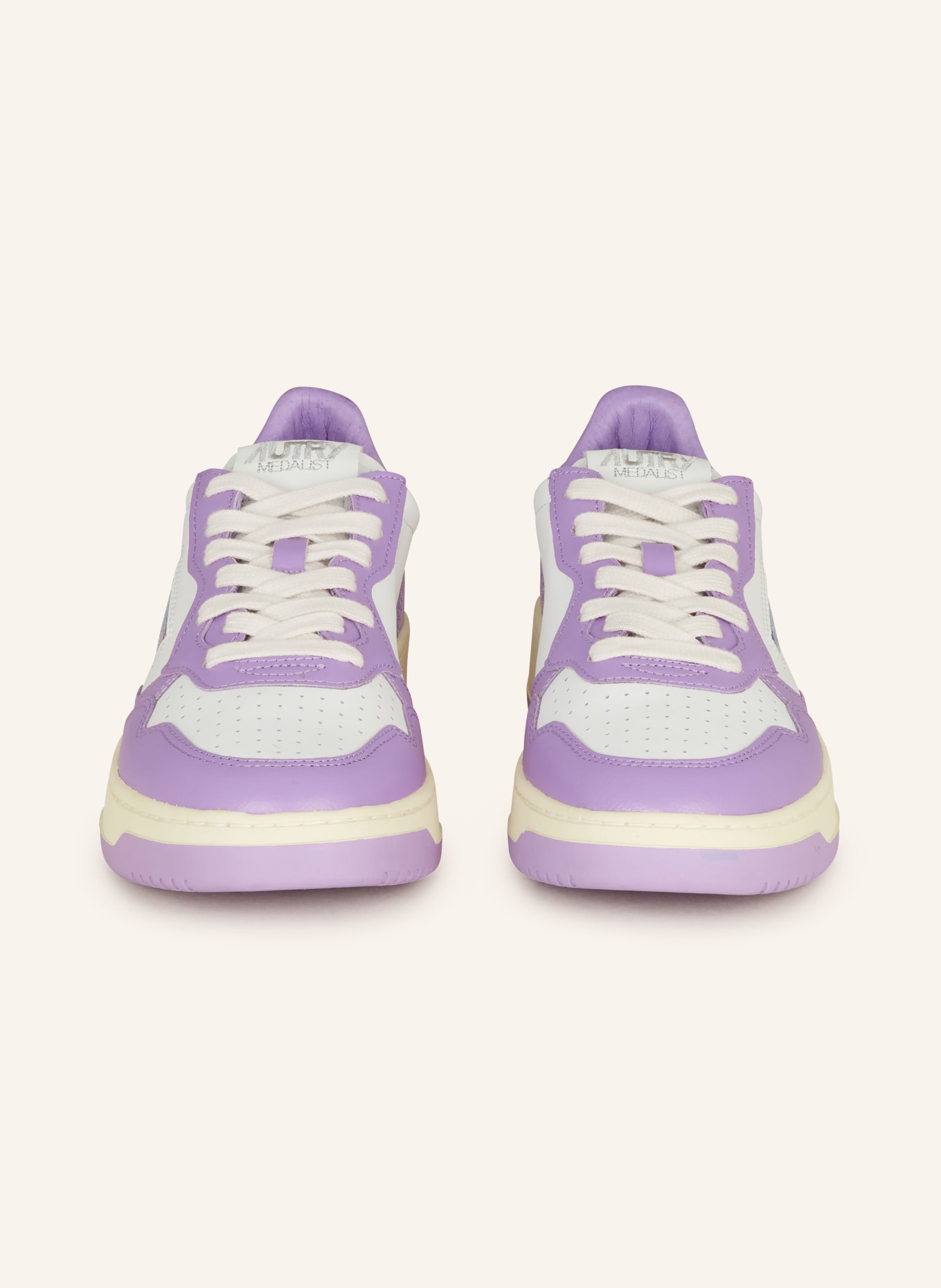 AUTRY Sneaker MEDALIST LOW WB: WEISS / LILA