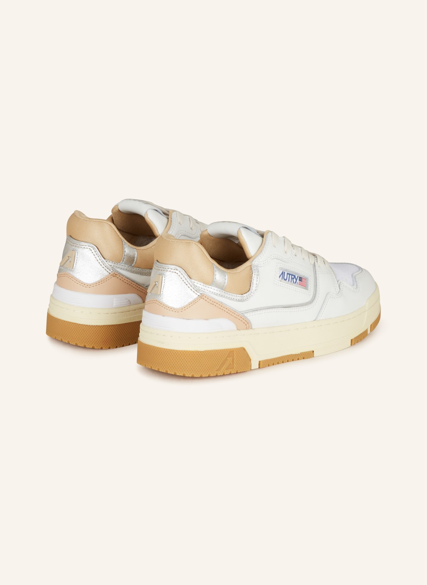 AUTRY Sneakers CLC, Color: WHITE/ BEIGE/ SILVER (Image 2)