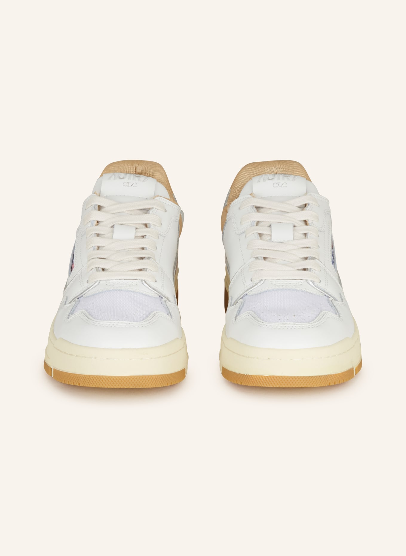 AUTRY Sneakers CLC, Color: WHITE/ BEIGE/ SILVER (Image 3)