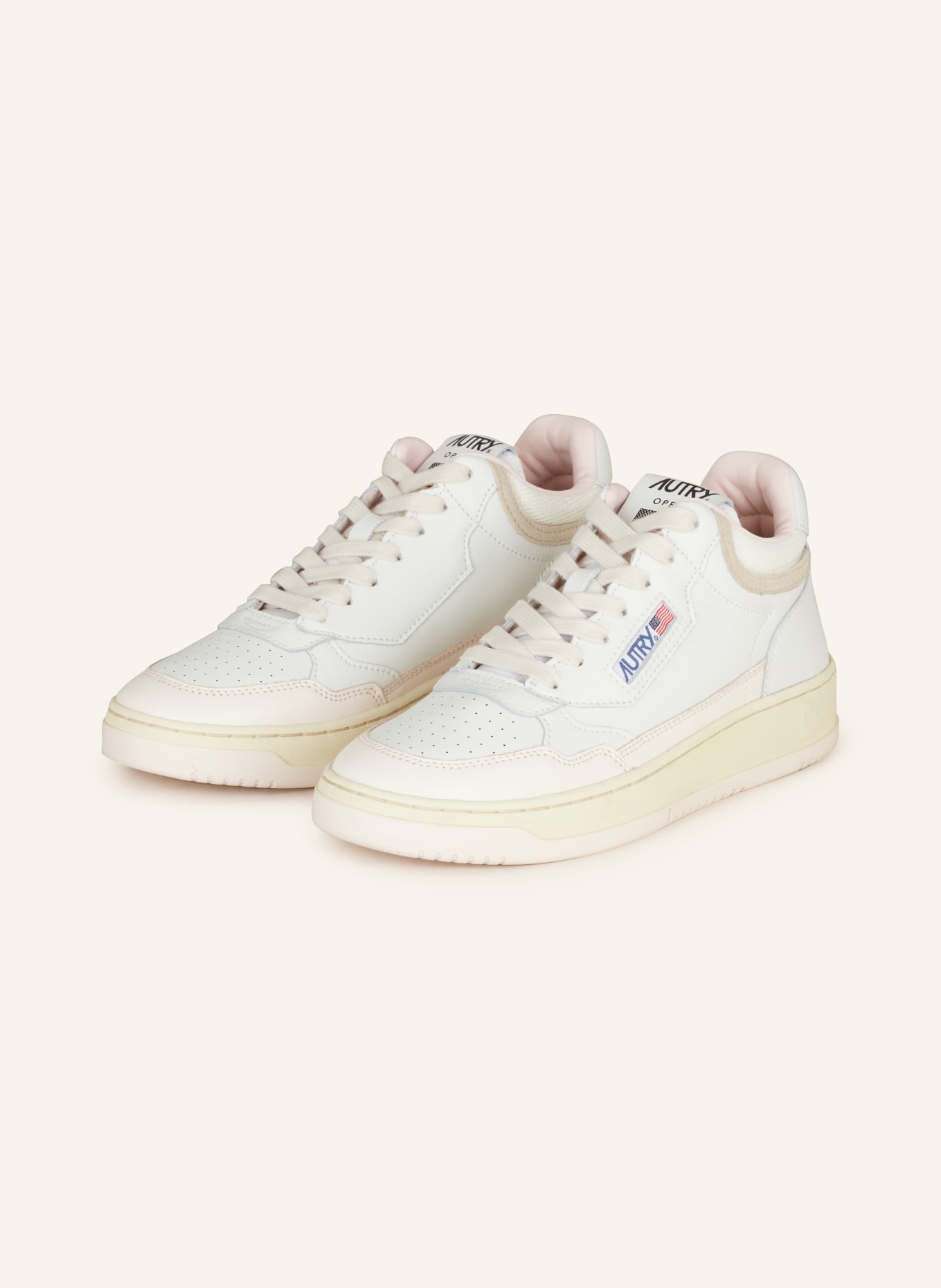 AUTRY High-top sneakers OPEN, Color: WHITE/ LIGHT PINK/ LIGHT YELLOW (Image 1)