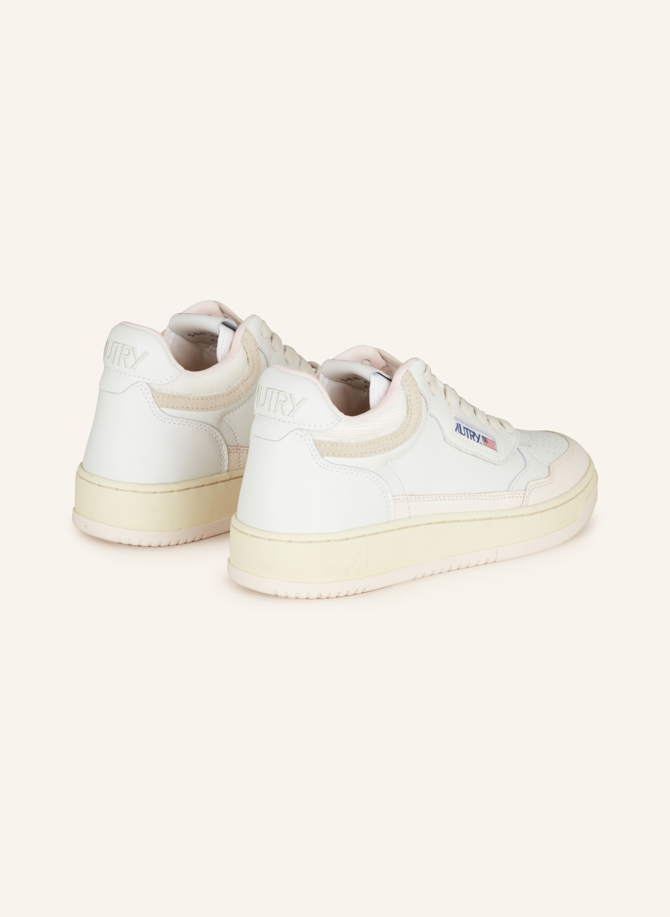 AUTRY High-top sneakers OPEN, Color: WHITE/ LIGHT PINK/ LIGHT YELLOW (Image 2)