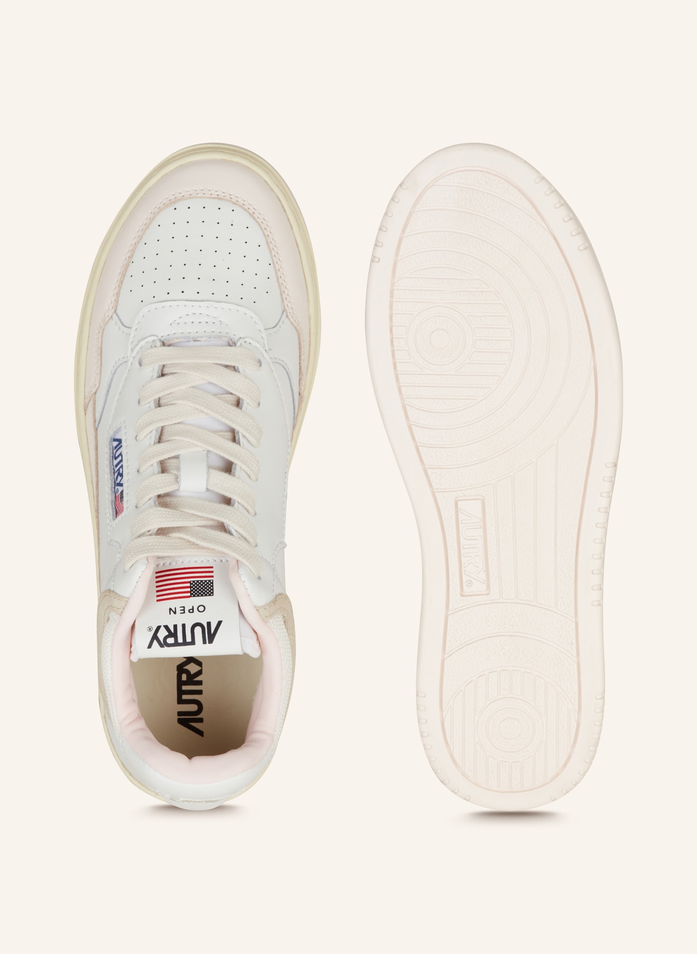 AUTRY High-top sneakers OPEN, Color: WHITE/ LIGHT PINK/ LIGHT YELLOW (Image 5)