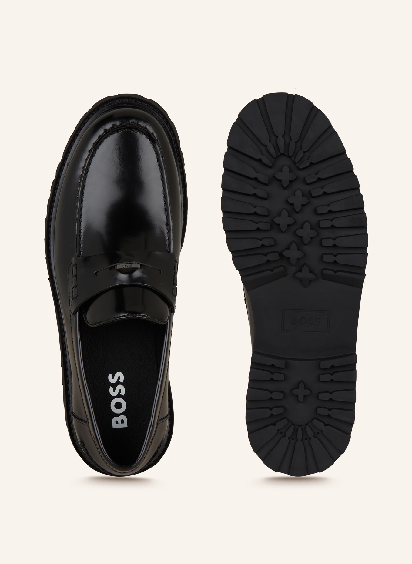 Hugo boss penny best sale loafers