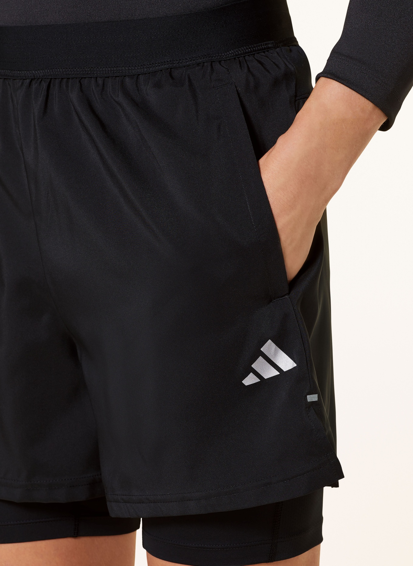 adidas 2-in-1 training shorts GYM+ TRAINING, Color: BLACK (Image 5)