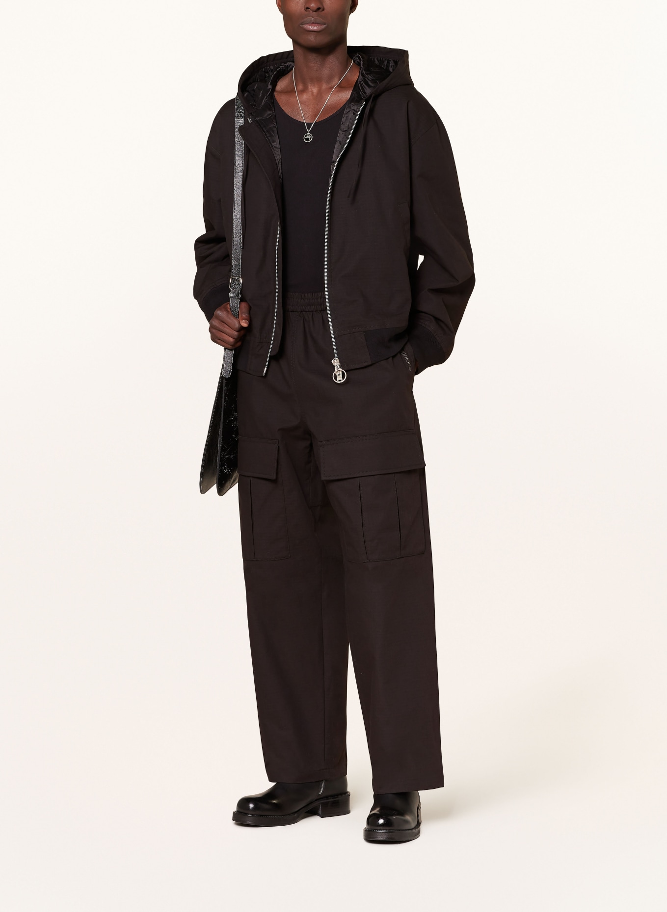 Acne Studios Cargo pants regular fit, Color: BLACK (Image 2)